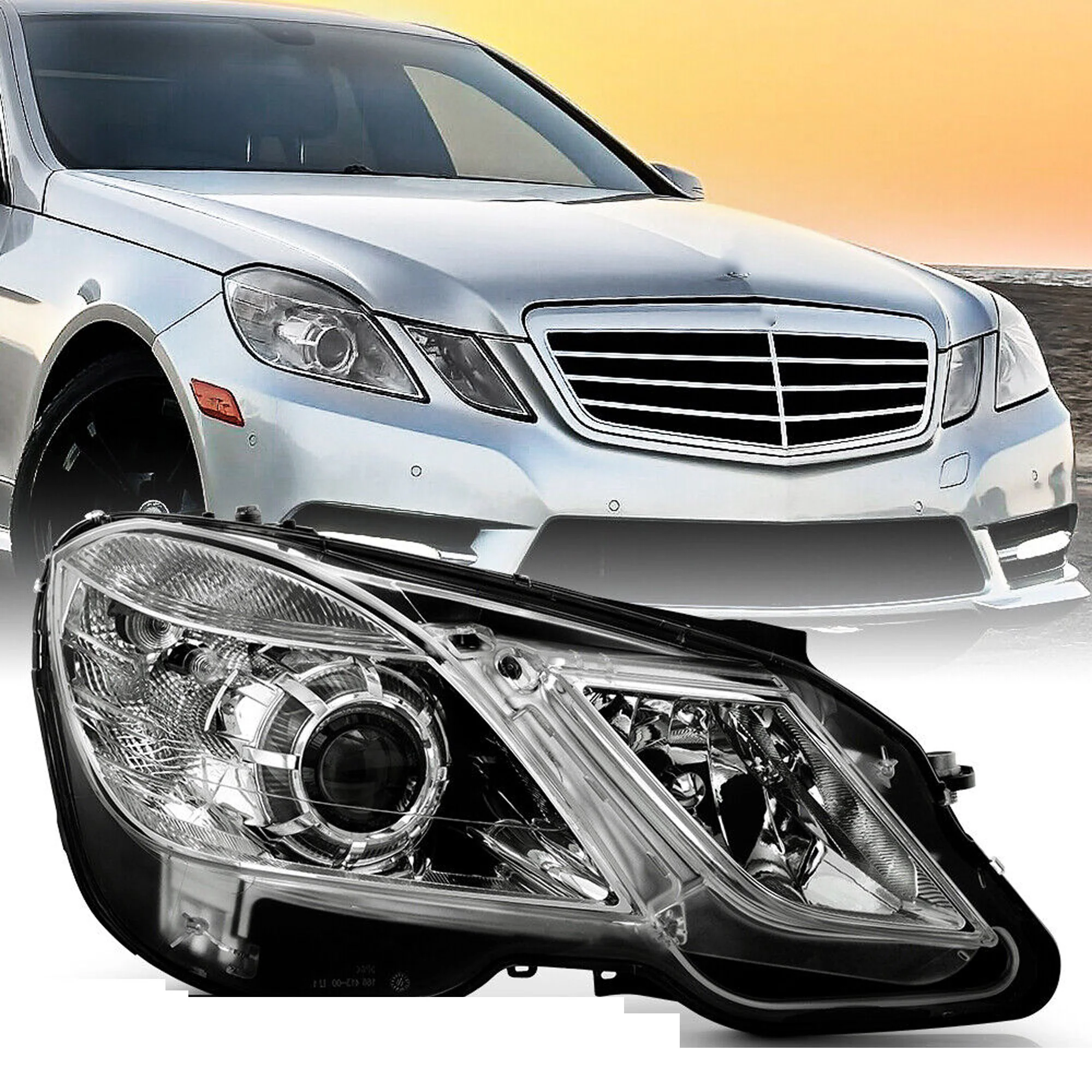 Right Passenger Side For 2010-2013 Mercedes Benz W212 E350 E550 Halogen Headlight Headlamp - Image 2
