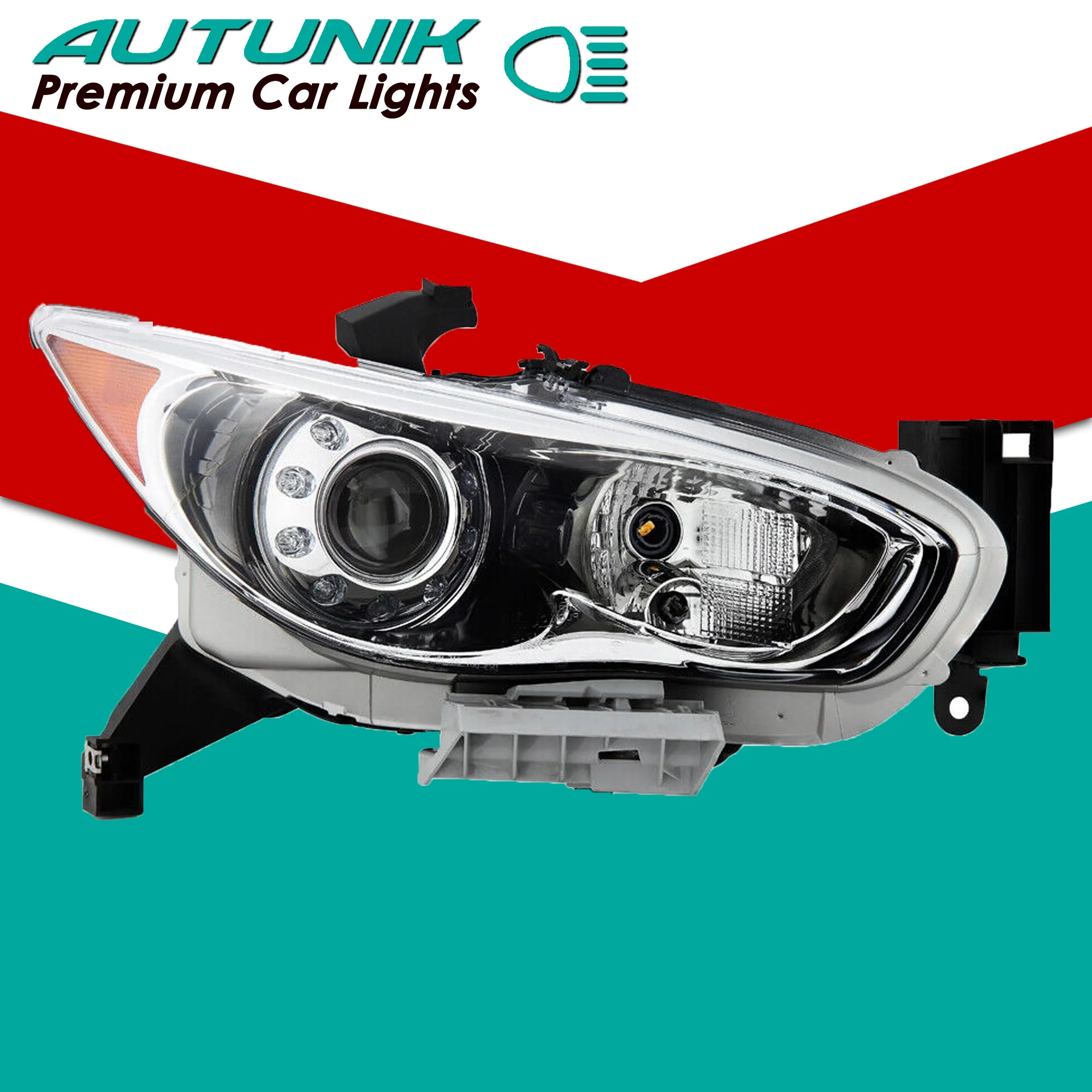Right Passenger Side For Infiniti 2013 JX35 2014-2015 QX60 HID/Xenon Projector Headlight Headlamp