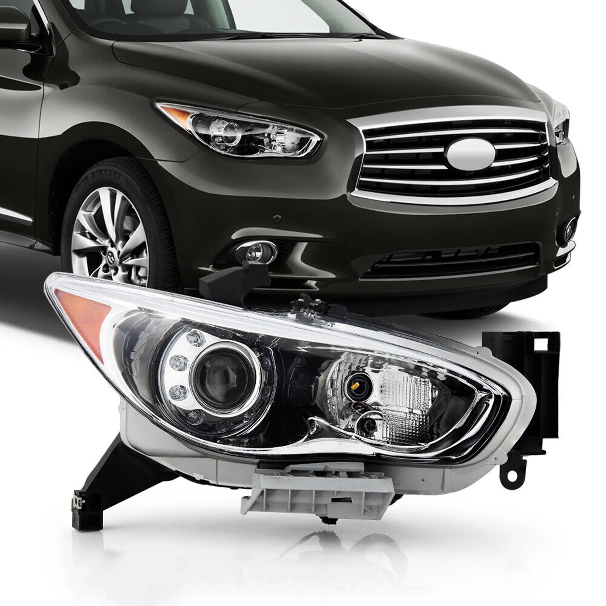 Right Passenger Side For Infiniti 2013 JX35 2014-2015 QX60 HID/Xenon Projector Headlight Headlamp - Image 2