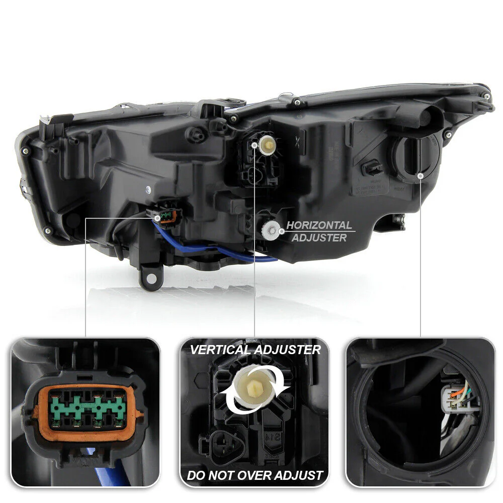Right Side For 2014-2022 Infiniti Q50 w/o AFS DRL Projector Headlight Headlamp - Passenger - Image 4