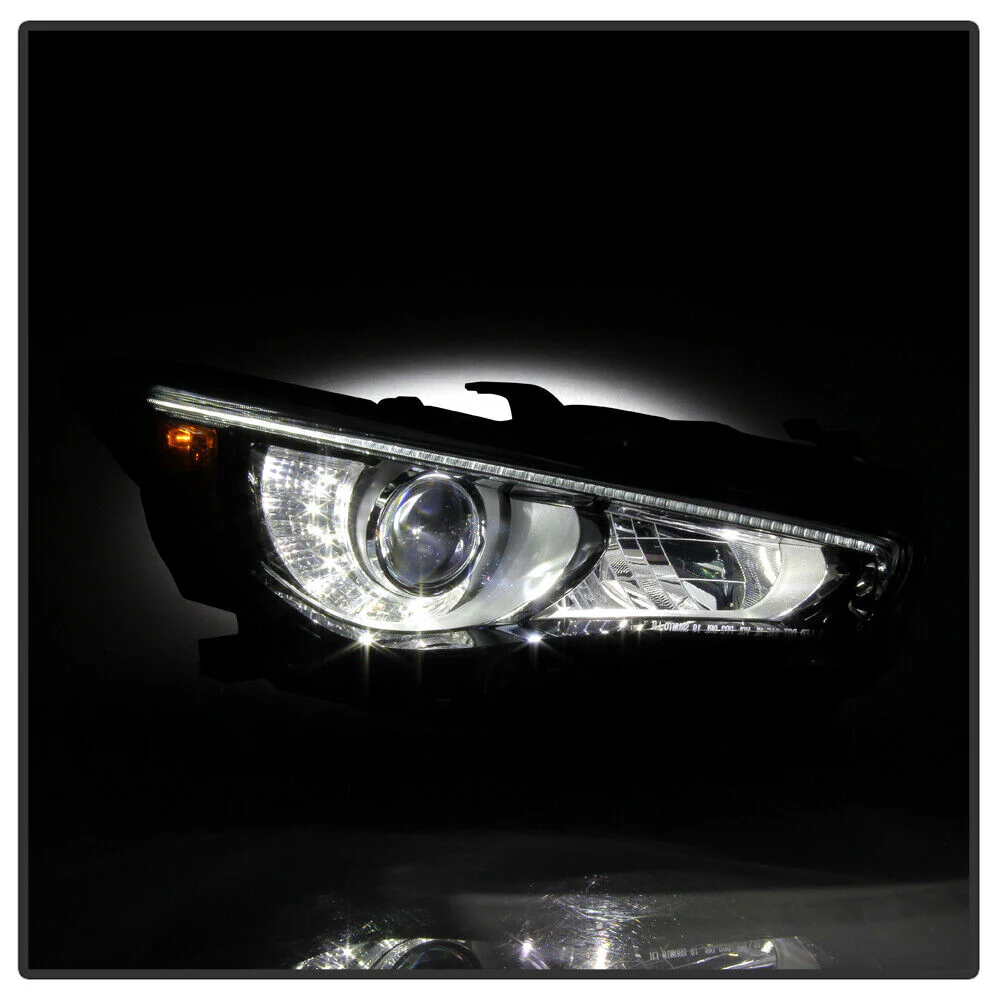 Right Side For 2014-2022 Infiniti Q50 w/o AFS DRL Projector Headlight Headlamp - Passenger - Image 7