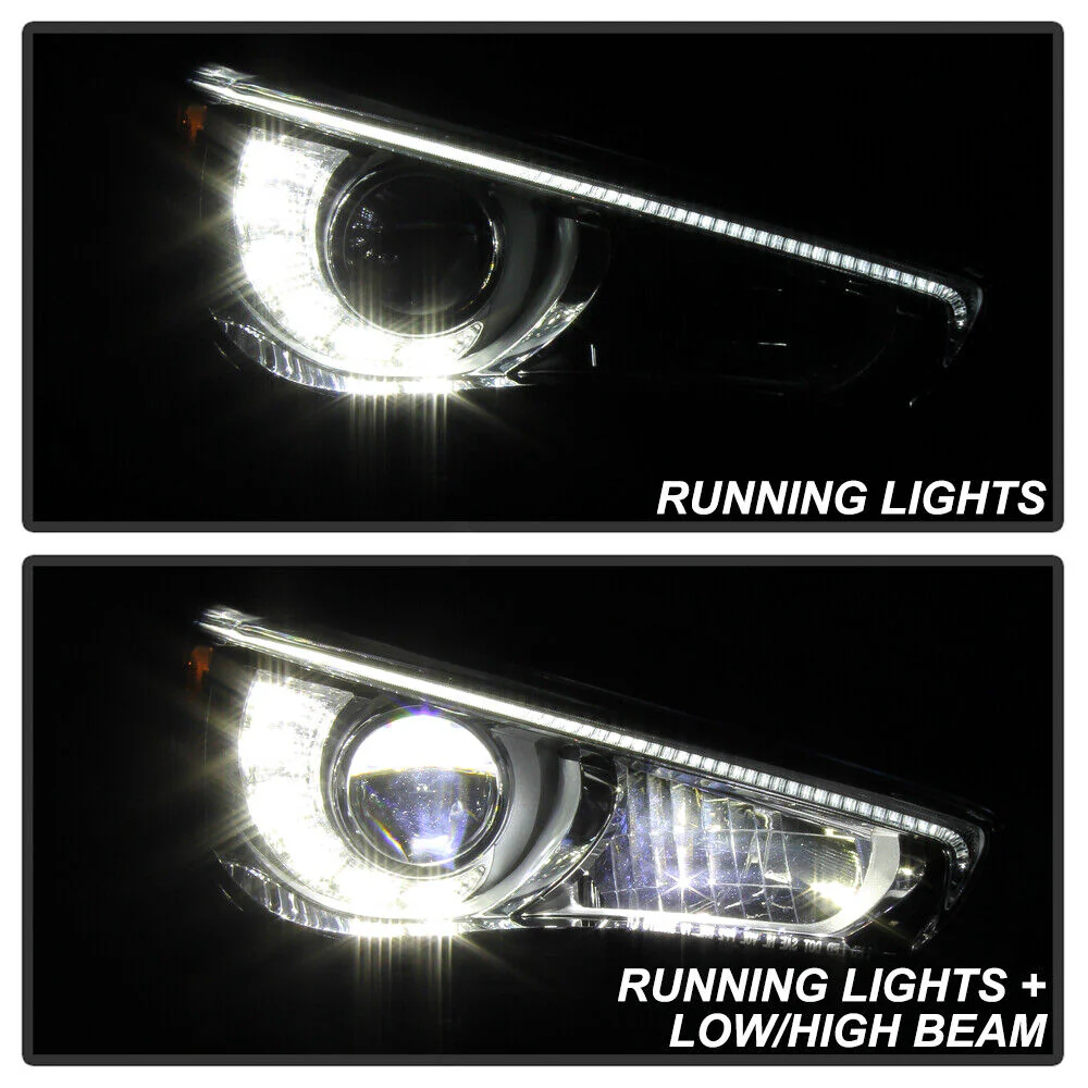 Right Side For 2014-2022 Infiniti Q50 w/o AFS DRL Projector Headlight Headlamp - Passenger - Image 9