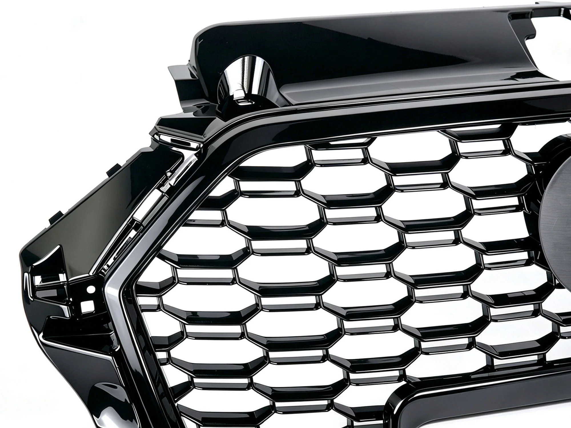 Gloss Black Honeycomb Front Bumper Grille Grill RS3 Style Fit 2017-2020 Audi A3 8V S3 With ACC - Image 7