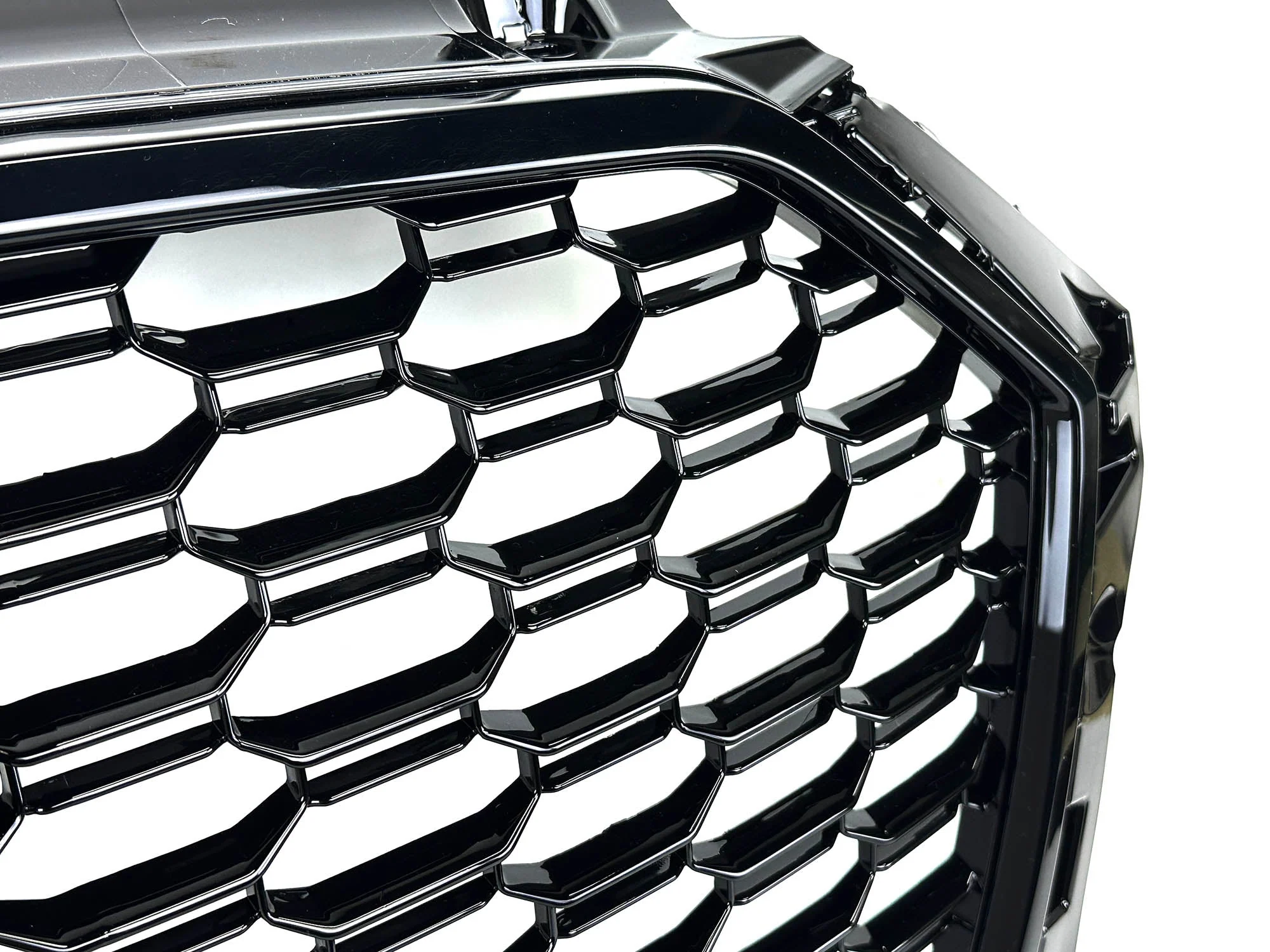 Gloss Black Honeycomb Front Bumper Grille Grill RS3 Style Fit 2017-2020 Audi A3 8V S3 With ACC - Image 8