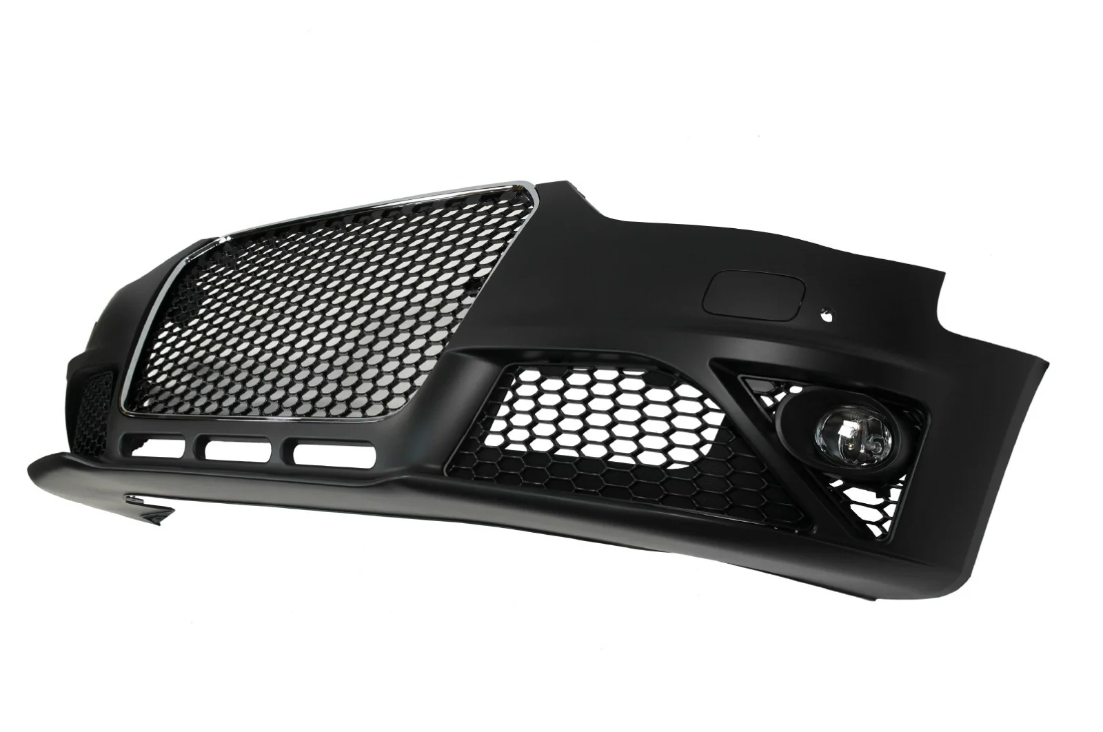RS4 Style Front Bumper w/Fog Lamp & Chrome Grille w/ PDC For 2013-2016 Audi B8.5 A4 - Image 7