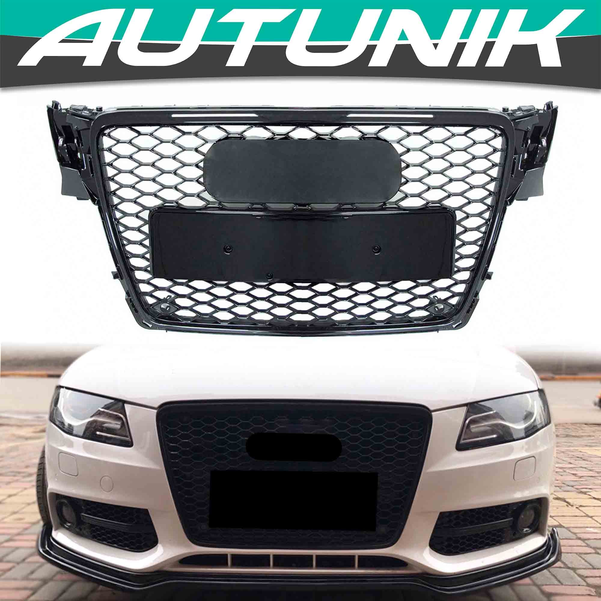 Honeycomb Black Front Grill For AUDI A4 B8 S4 2009-2011 2012