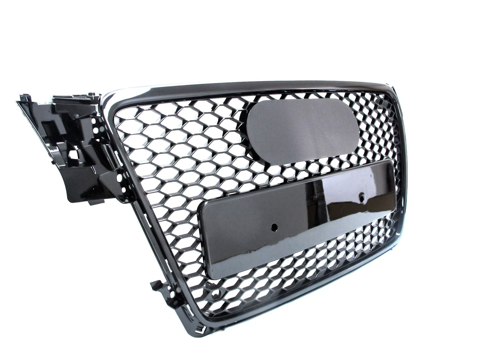 Honeycomb Black Front Grill For AUDI A4 B8 S4 2009-2011 2012 - Image 5