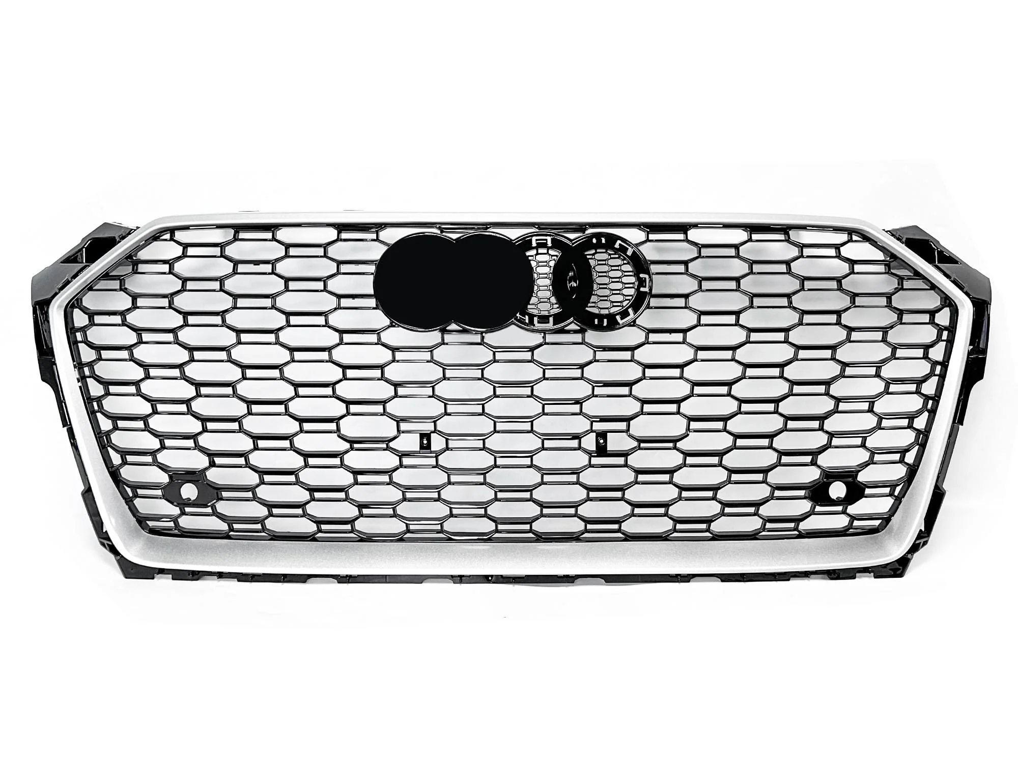 RS5 Style Honeycomb Front Mesh Grille Chrome for Audi A5 S5 B9 2017 2018 2019 - Image 7