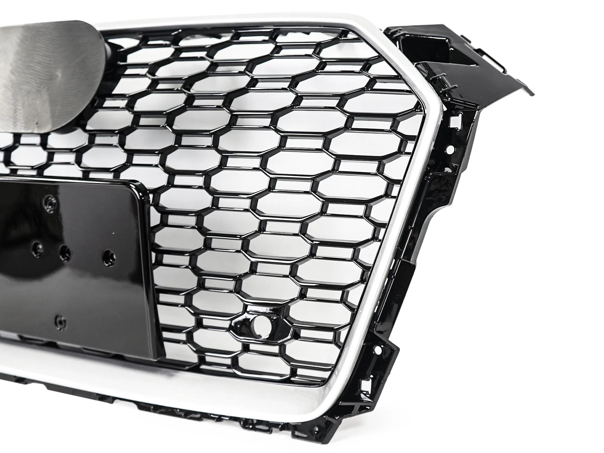 RS5 Style Honeycomb Front Mesh Grille Chrome for Audi A5 S5 B9 2017 2018 2019 - Image 9