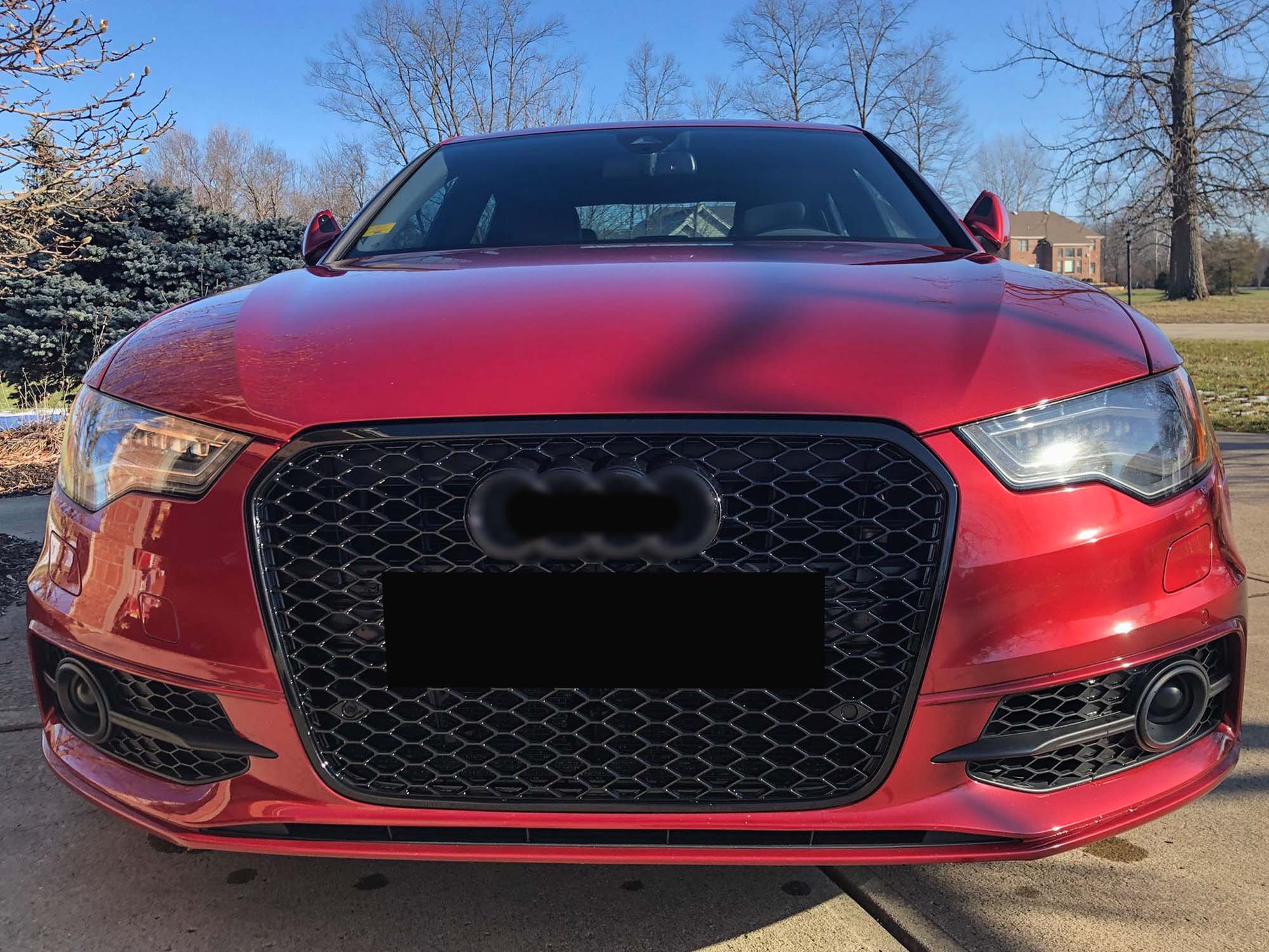 Honeycomb Front Grille For AUDI A6 C7 S6 2012-2015 - Image 3