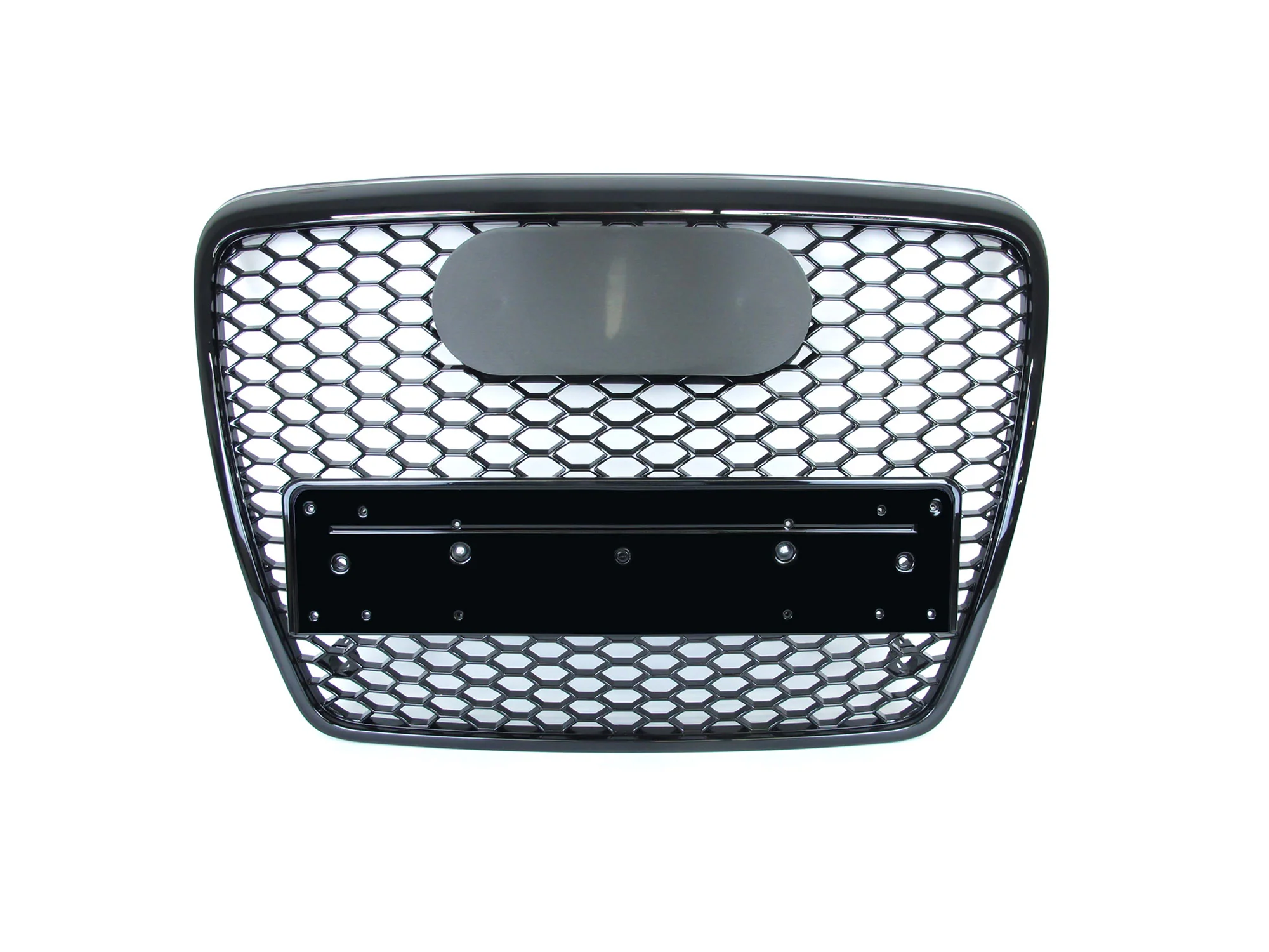 RS6 Style For 2005-2011 Audi A6 S6 C6 Front Bumper Mesh Grill Honeycomb Black - Image 4