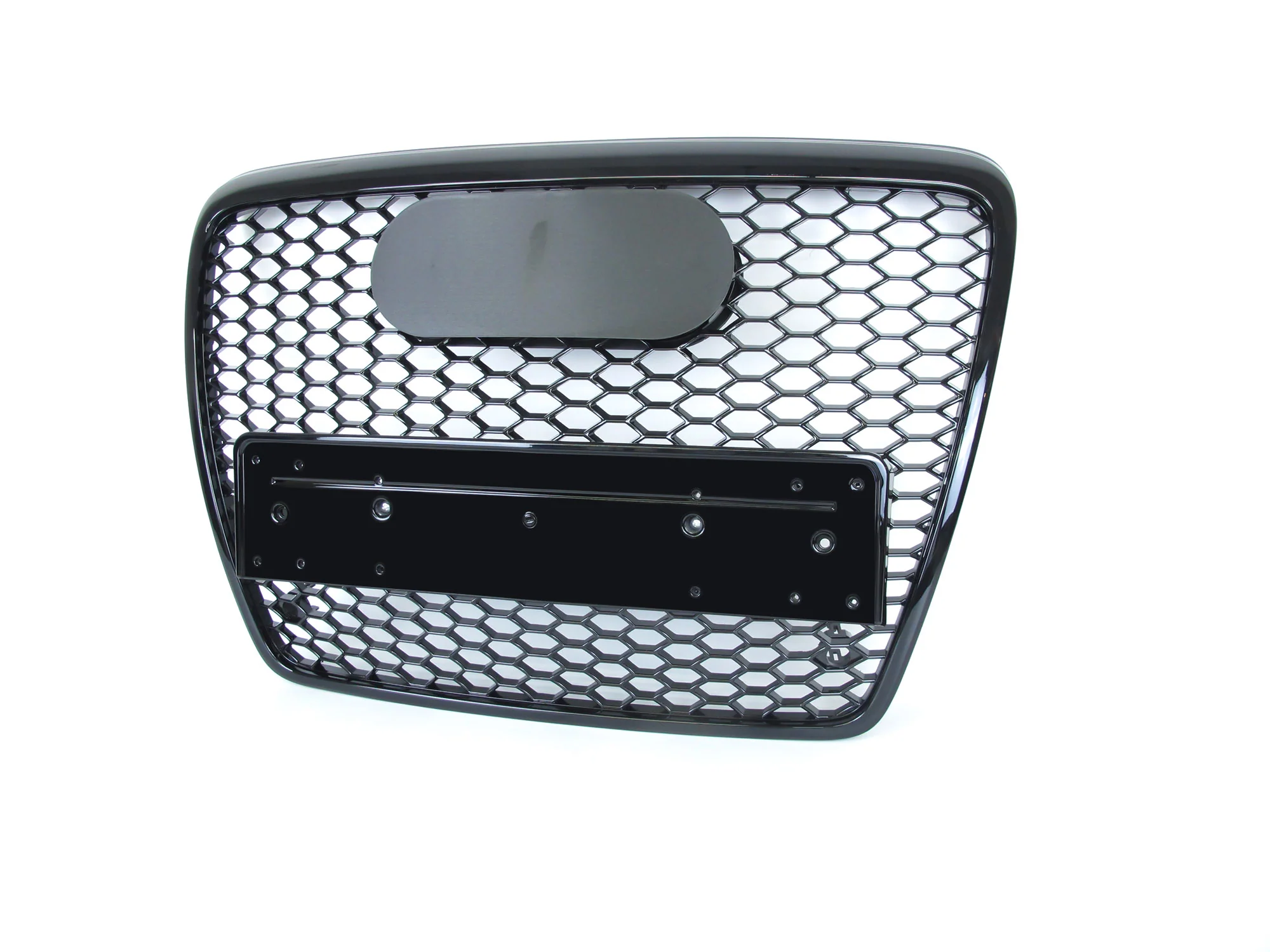 RS6 Style For 2005-2011 Audi A6 S6 C6 Front Bumper Mesh Grill Honeycomb Black - Image 5