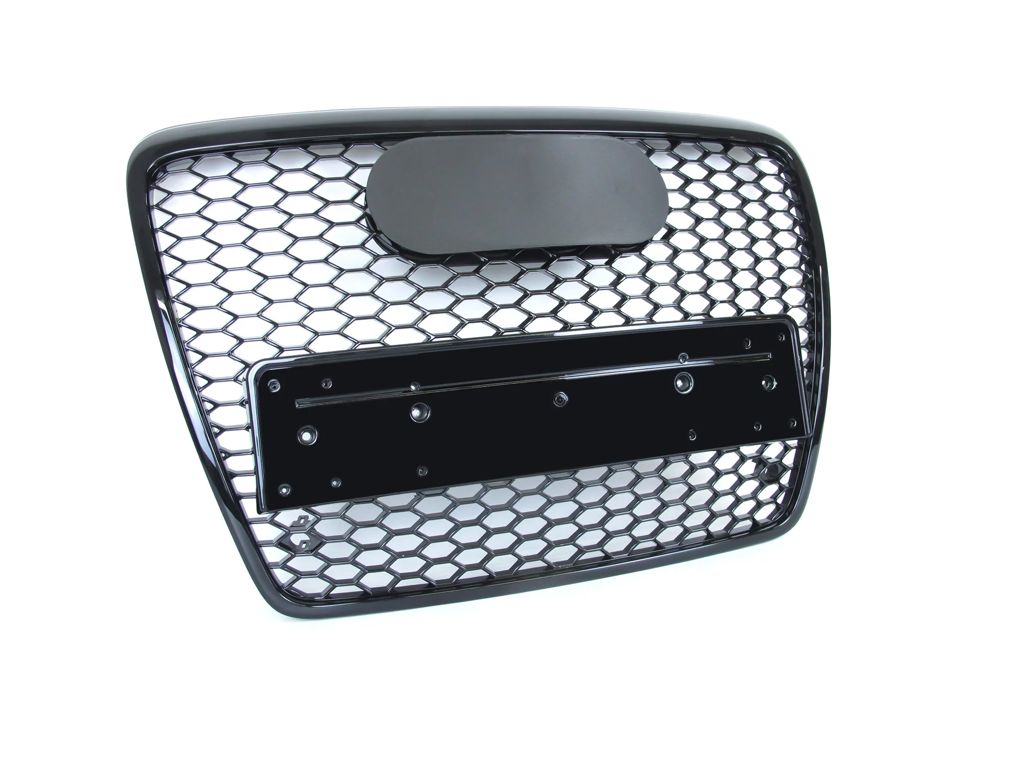 RS6 Style For 2005-2011 Audi A6 S6 C6 Front Bumper Mesh Grill Honeycomb Black - Image 6
