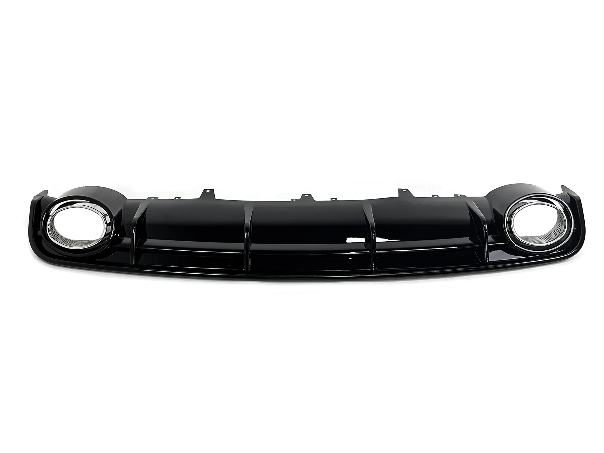 RS6 Style Gloss Black Rear Diffuser + Silver Exhaust Tips for Audi A6 C7.5 S-Line 2016–2018 - Image 7