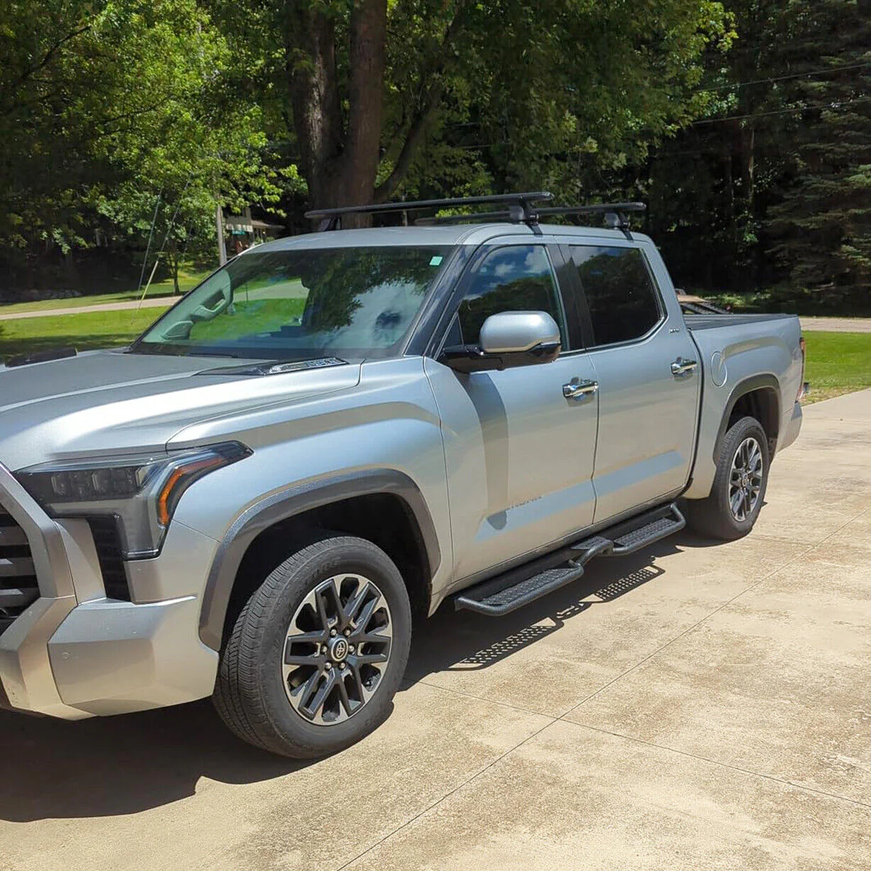 Running Boards FIT FOR 20-2026 Toyota Tundra CrewMax Nerf Bar Drop Down Step Black - Image 4