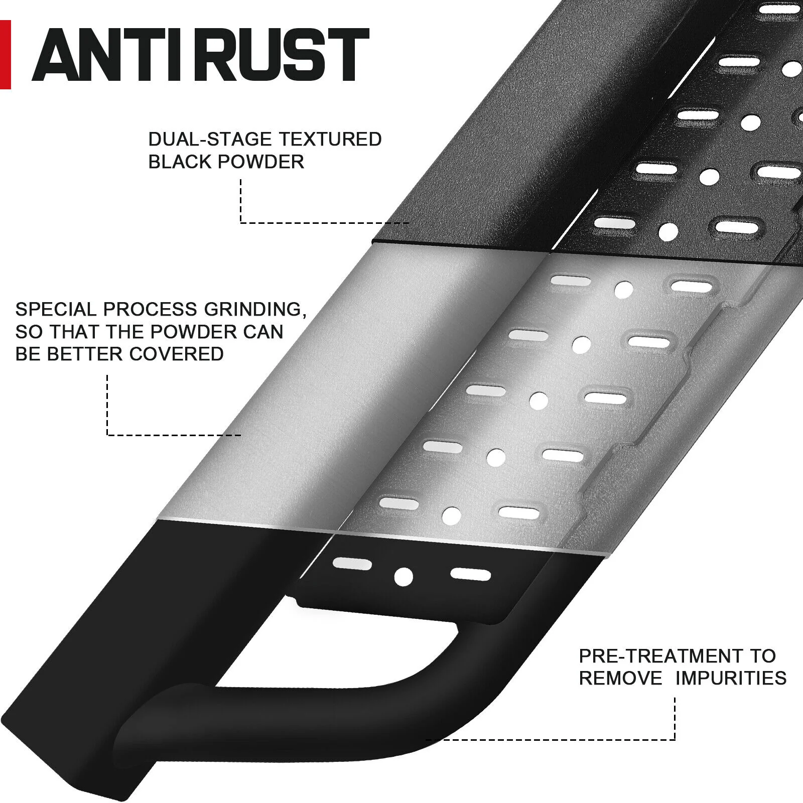 Running Boards FIT FOR 20-2026 Toyota Tundra CrewMax Nerf Bar Drop Down Step Black - Image 6