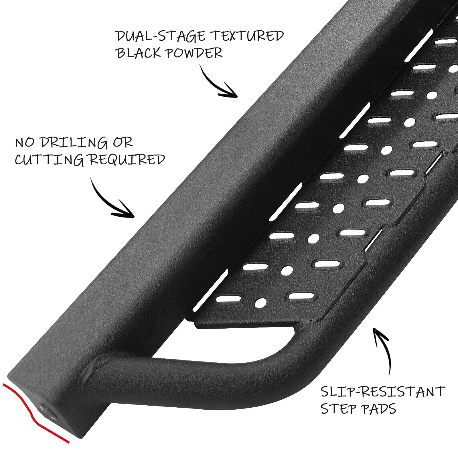 Running Boards FIT FOR 20-2026 Toyota Tundra CrewMax Nerf Bar Drop Down Step Black - Image 7