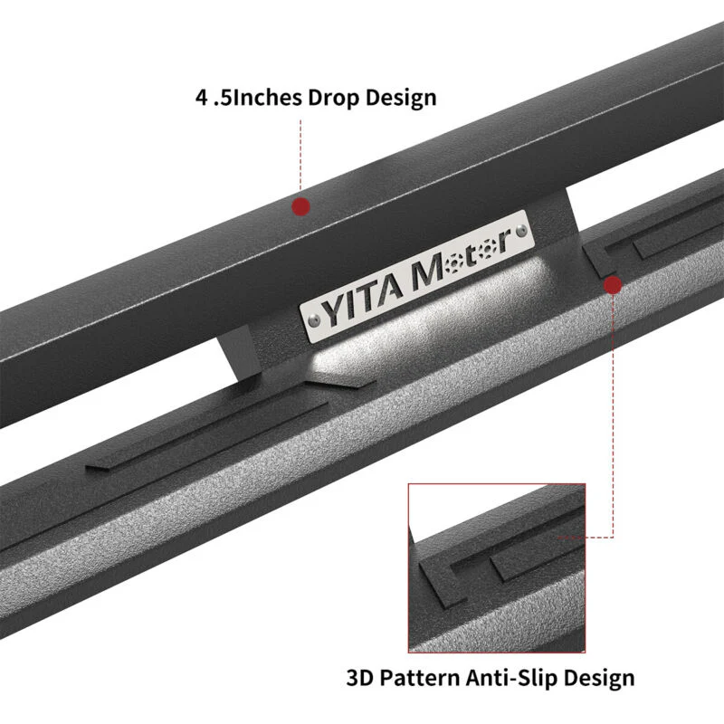 4'' Running Boards for 2022-2026 Toyota Tundra CrewMax Cab Steel Drop Side Step Bars - Image 13