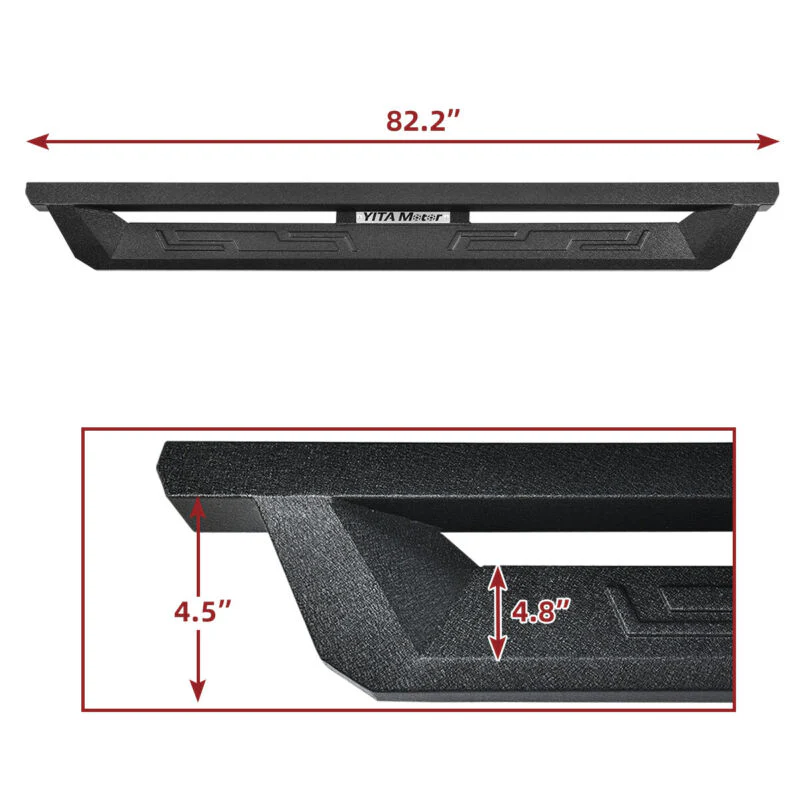 4'' Running Boards for 2022-2026 Toyota Tundra CrewMax Cab Steel Drop Side Step Bars - Image 14