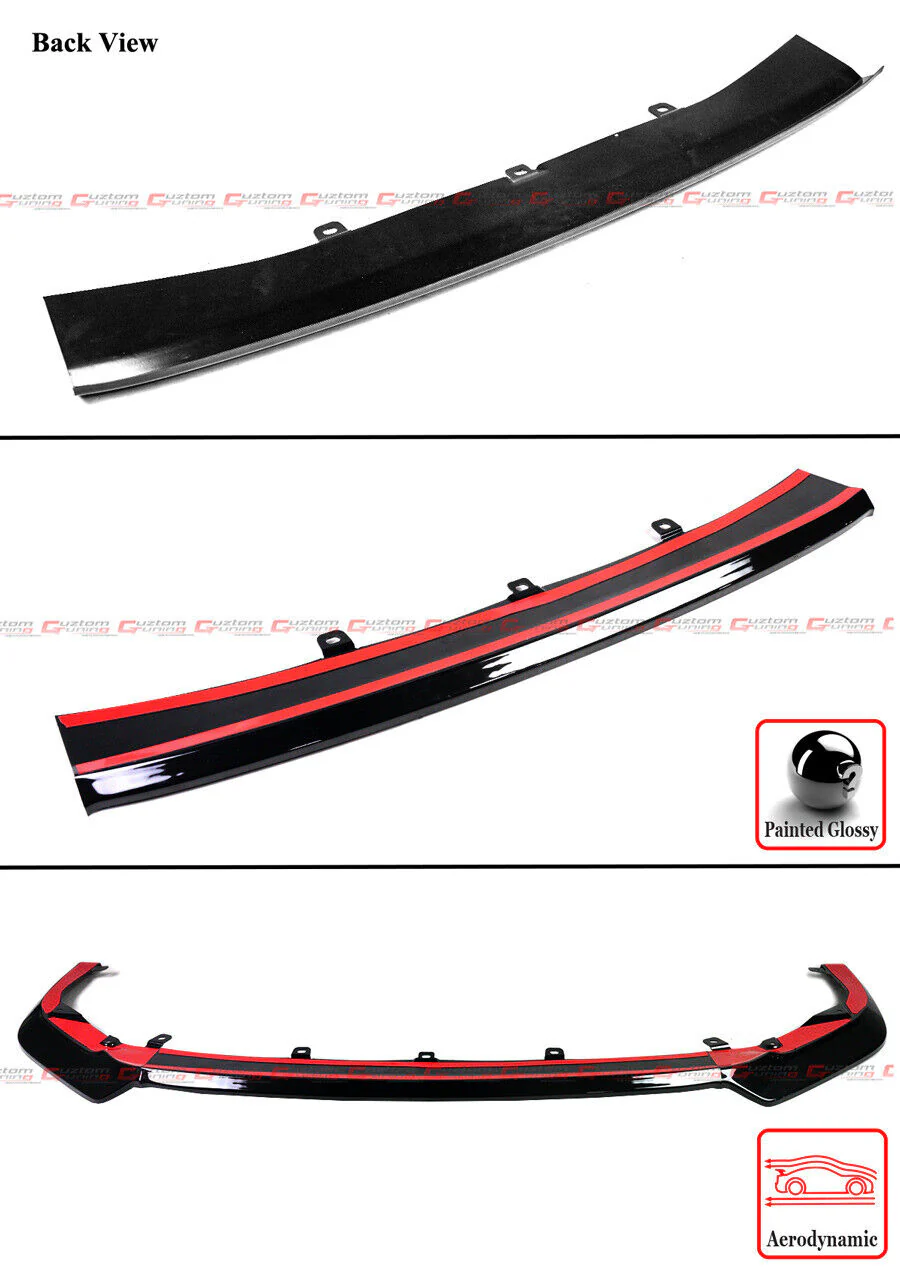 Gloss Black Front Bumper Lip Splitter Kit For 2022-2026 Subaru WRX - Image 2