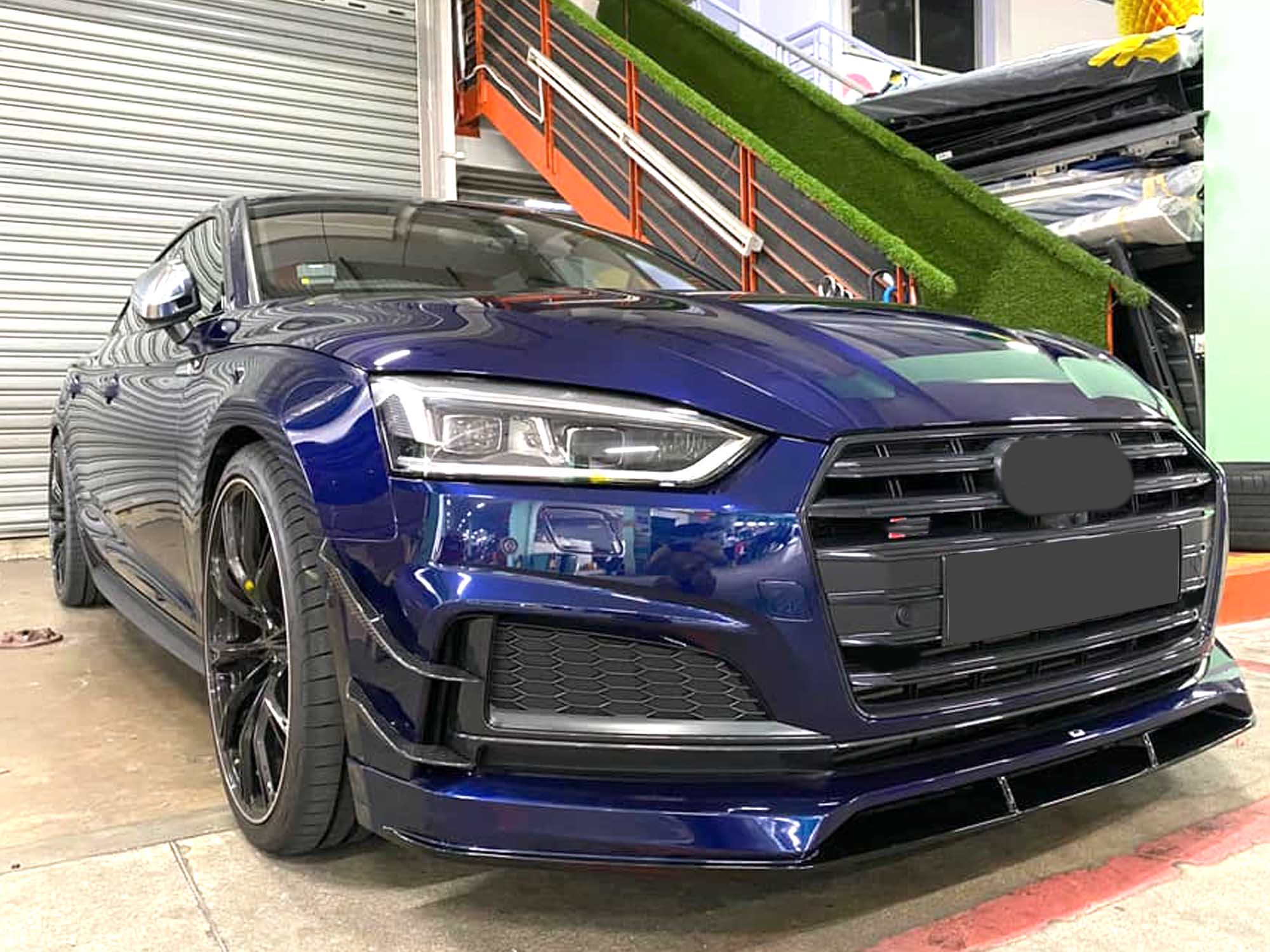 Front Bumper Grille Gloss Black Fits Audi A5/S5 B9 2017–2019 - Image 2