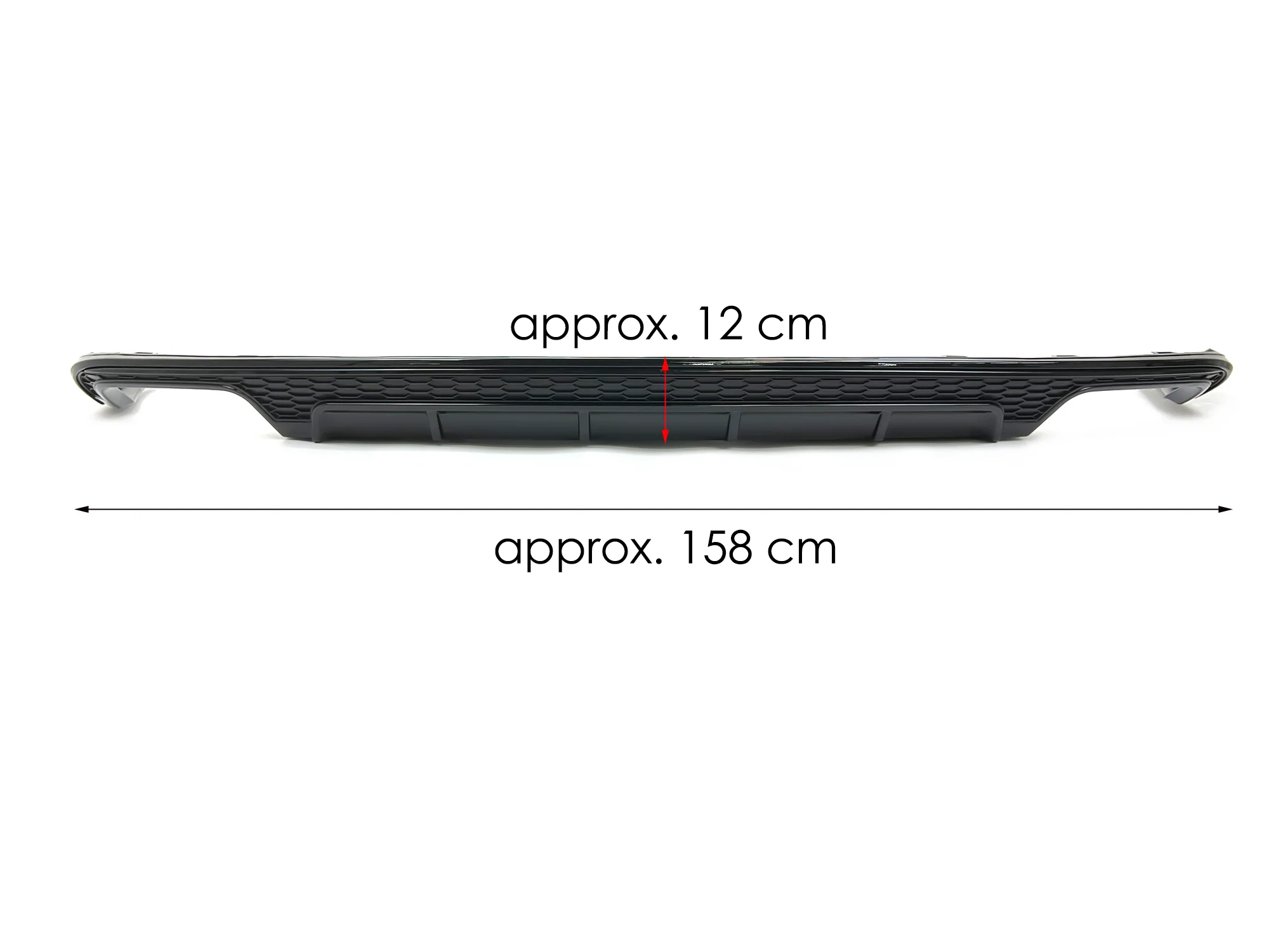 Gloss Black Rear Diffuser + Exhaust Tips For Audi A6 C7.5 Non-S-Line Sedan 2016-2018 - Image 13