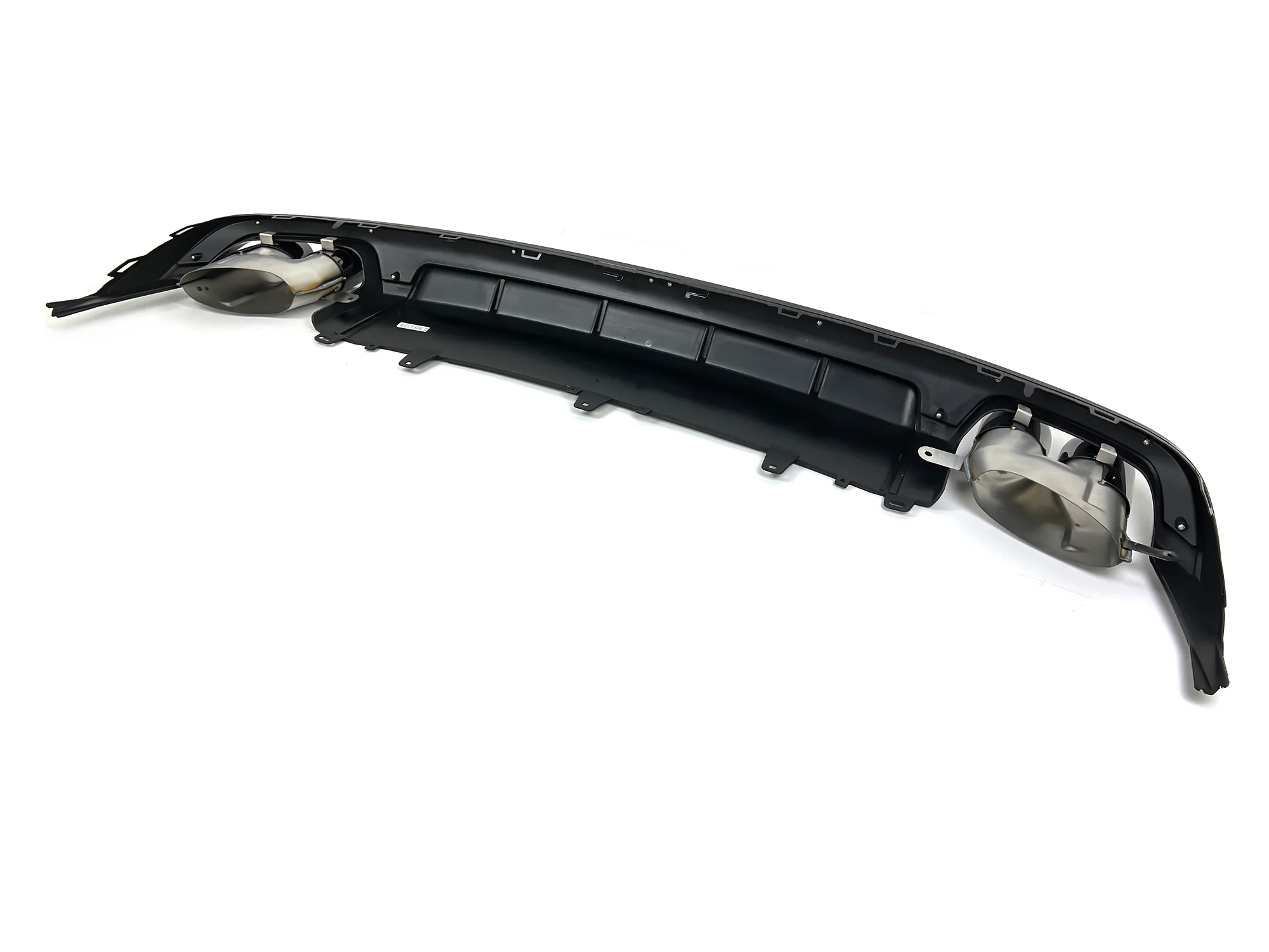 Gloss Black Rear Diffuser + Exhaust Tips For Audi A6 C7.5 Non-S-Line Sedan 2016-2018 - Image 8