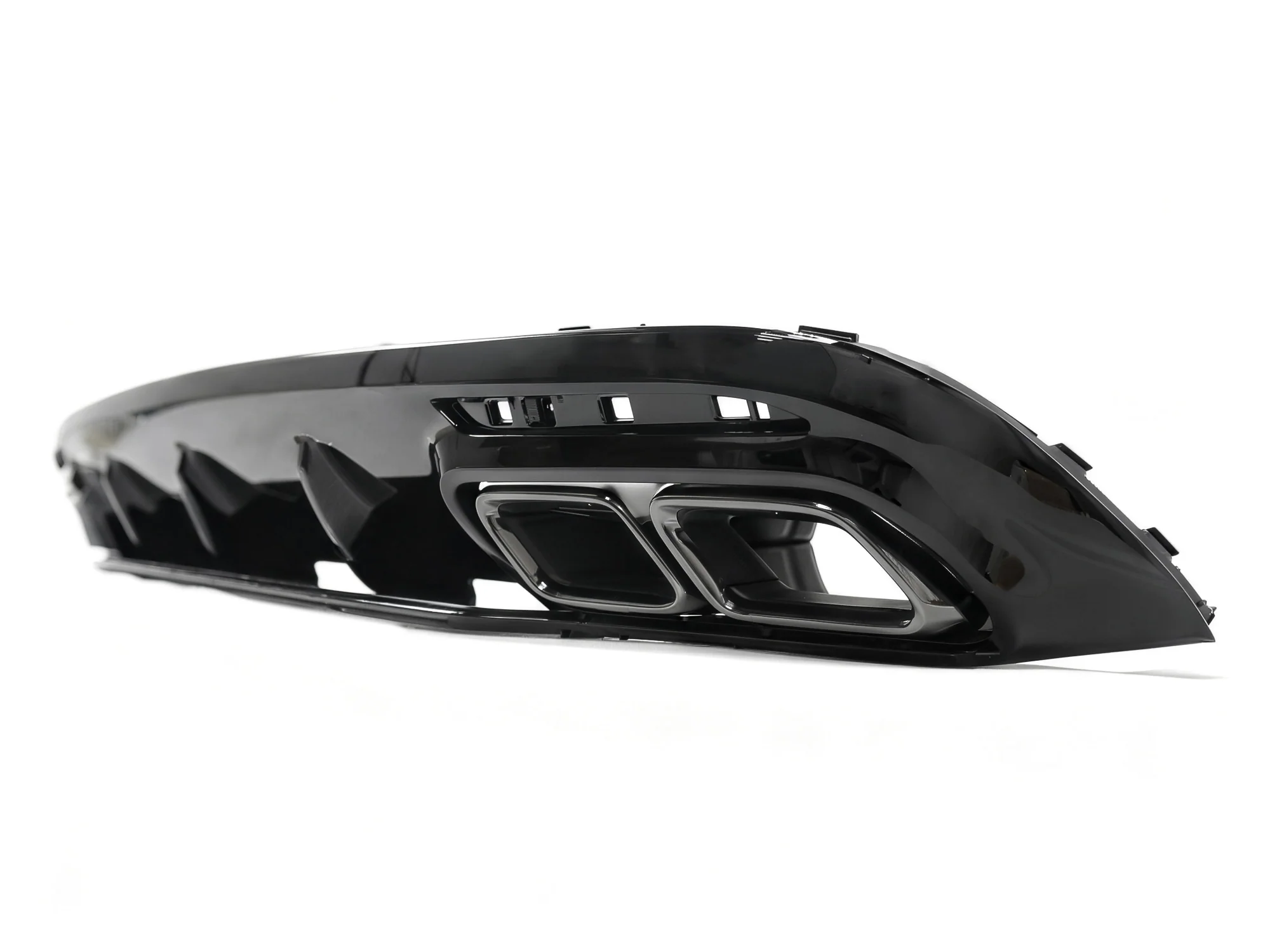 S63 Style Rear Diffuser W/ Black Tips Fits Benz C217 S560 Coupe AMG 2018-2020 LCI - Image 7