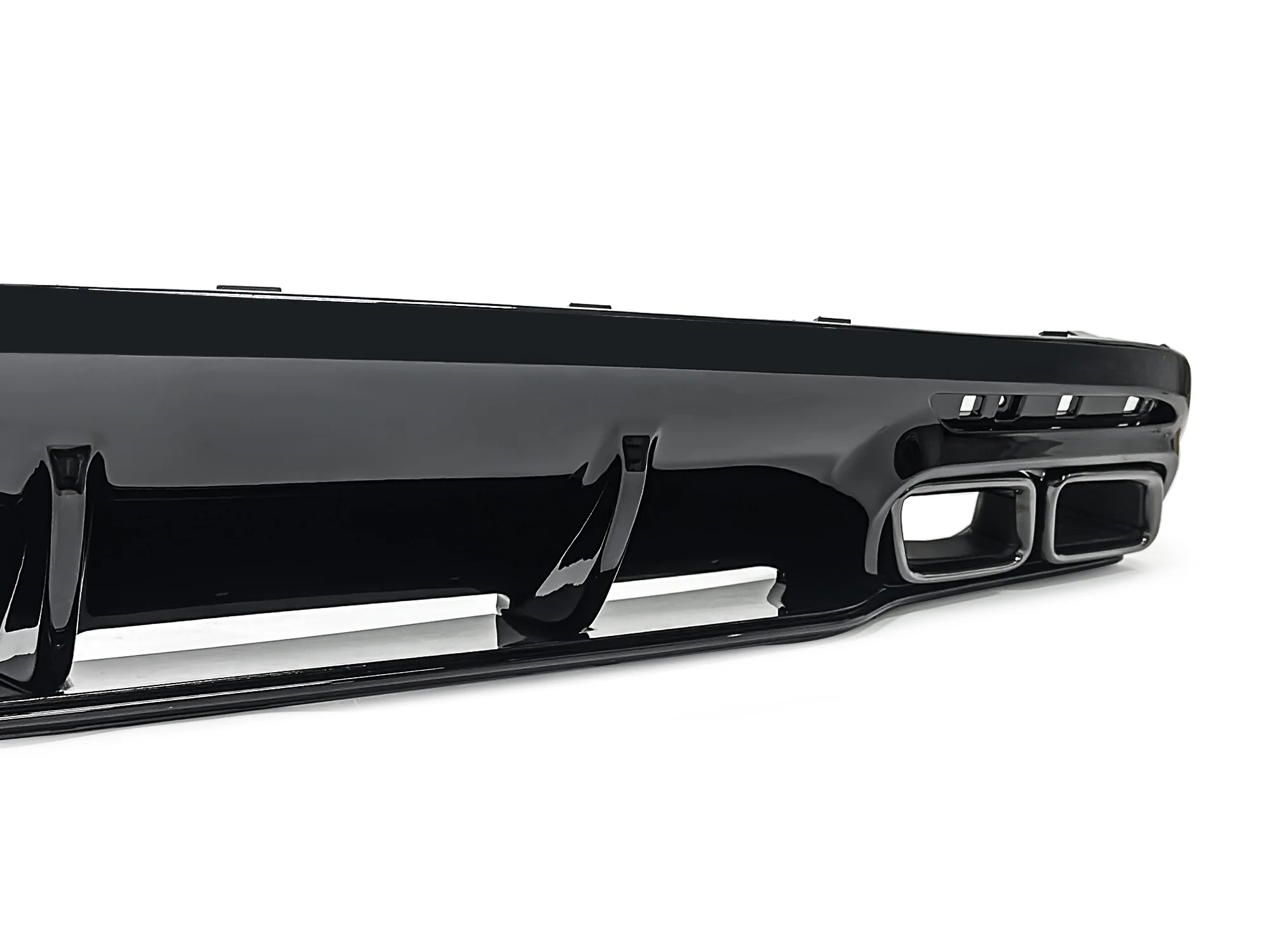 S63 Style Rear Diffuser W/ Black Tips Fits Benz C217 S560 Coupe AMG 2018-2020 LCI - Image 8