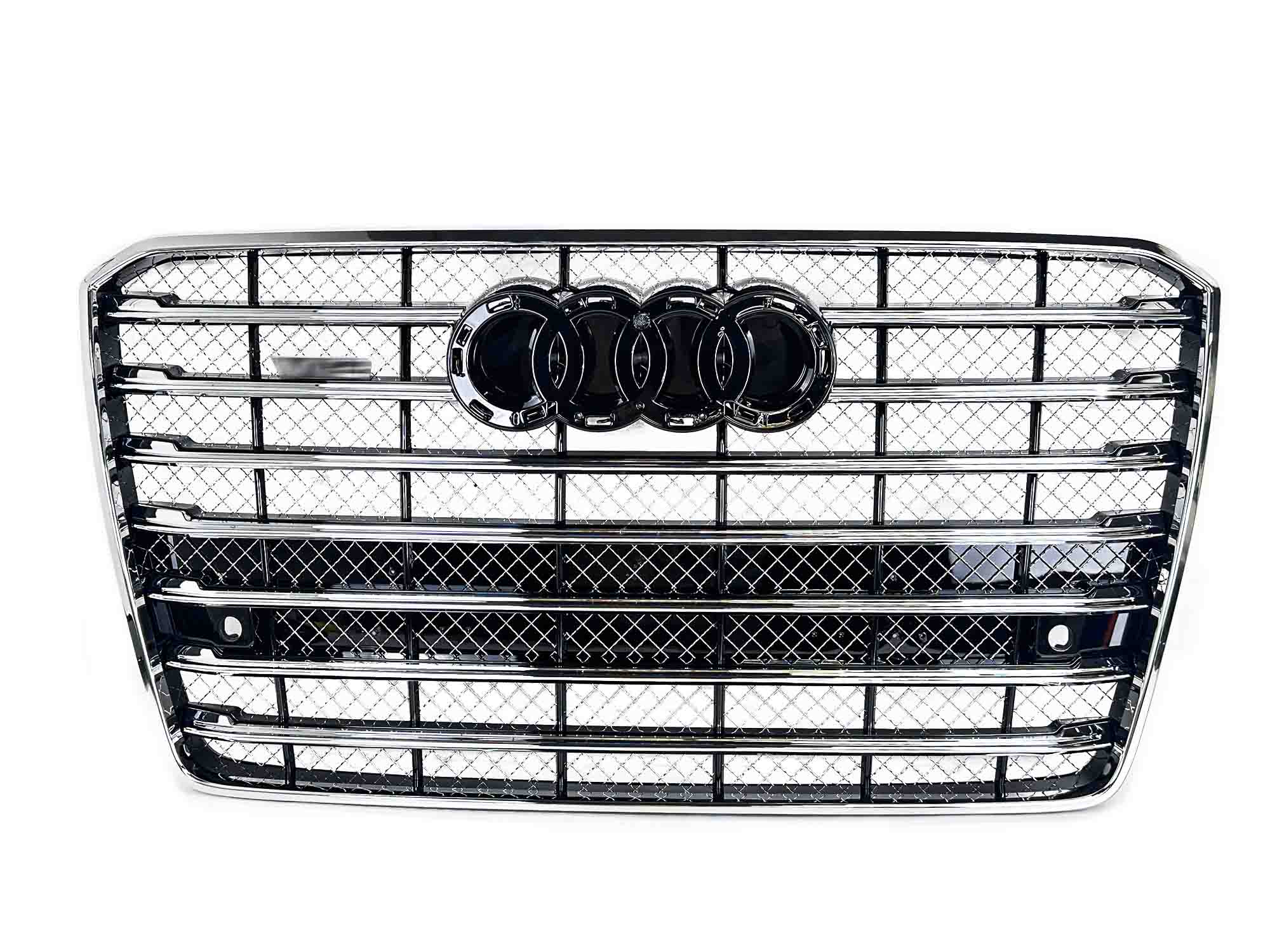 Chrome Front Bumper Mesh Grille for Audi A8 W12 2015-2018 - Image 4
