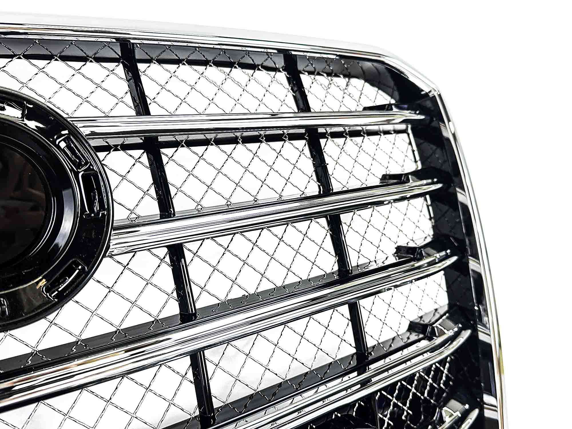 Chrome Front Bumper Mesh Grille for Audi A8 W12 2015-2018 - Image 8
