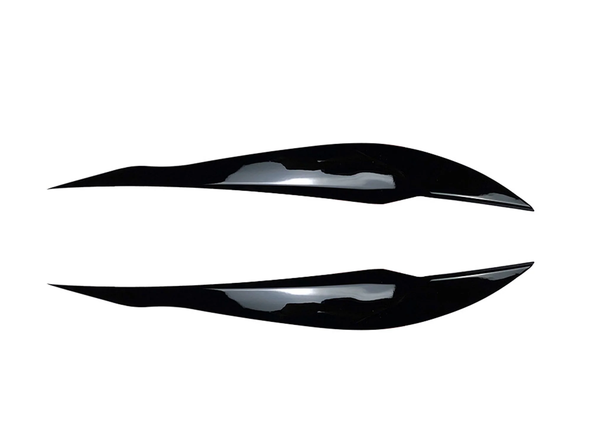 For 12-18 BMW 3-Series F30 Gloss Black Headlight Eyelid Cover Trim Eyebrow - Image 10