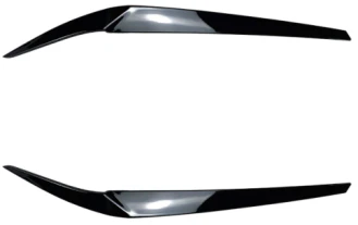Gloss Black Headlight Eyelid Cover Eyebrow For BMW 5-Series G30 530I 540I M550I 2017-2023 - Image 4