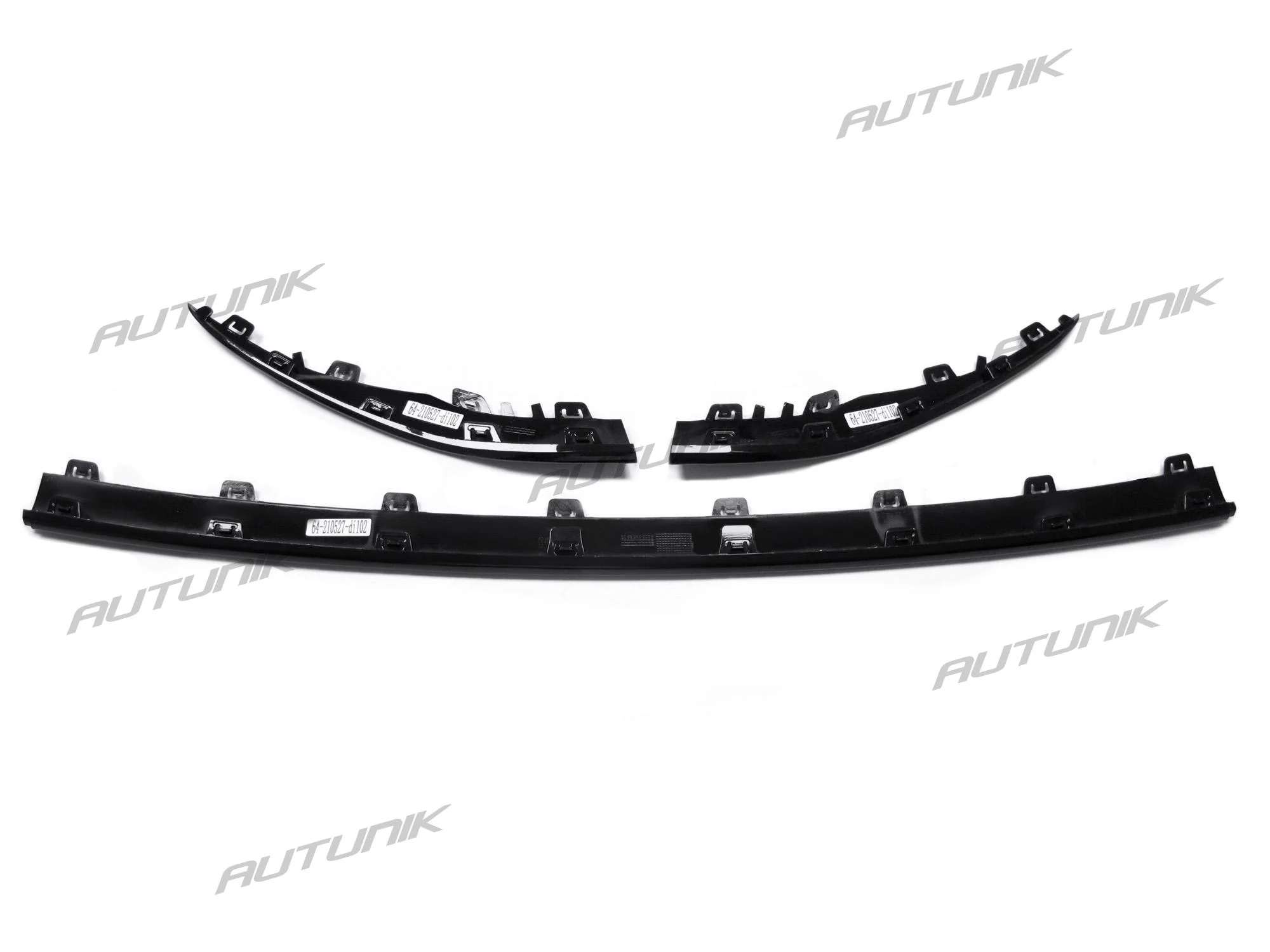 Gloss Black Front Lip Molding Trims For Mercedes C-Class W205 Sedan/Coupe AMG Bumper 2019-2021 - Image 6