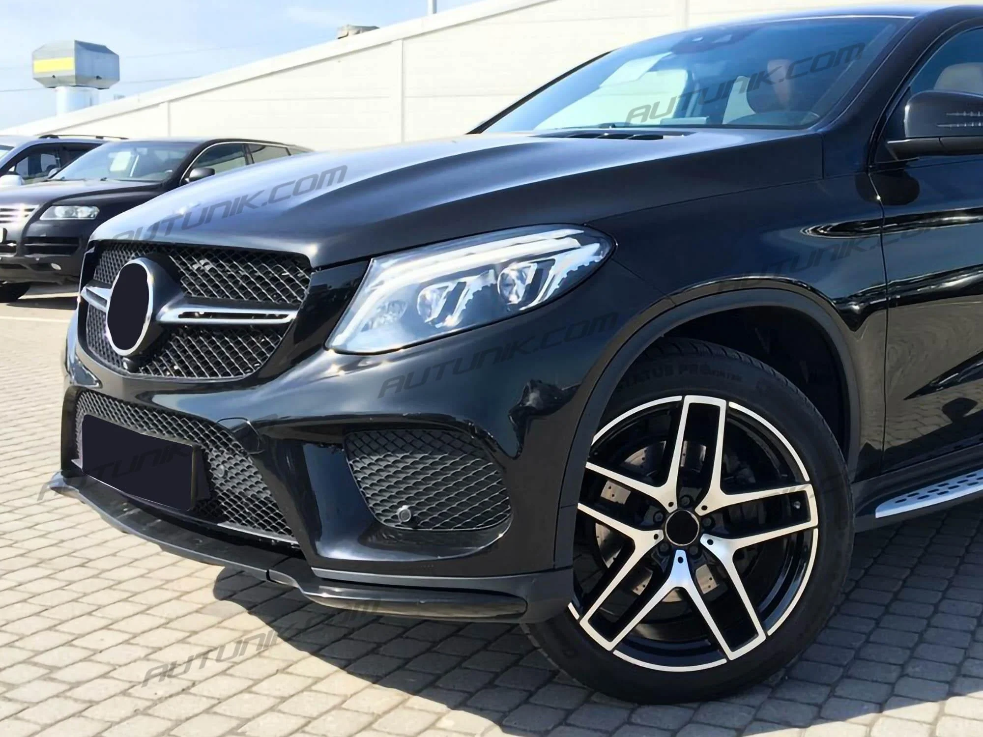 Glossy Black Front Bumper Lip Spoiler Molding Trim For Mercedes GLE C292 GLE43 AMG 2016-2019 di108 - Image 5
