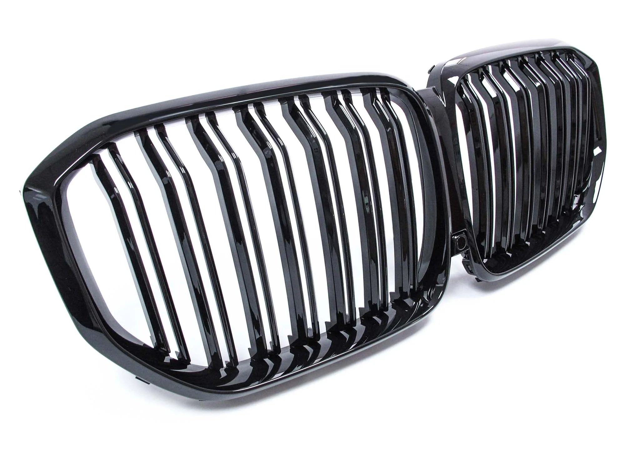 Front Bumper Grill Gloss Black MP Double Slat Grille Fit 2019-2023 BMW G05 X5 - Image 5
