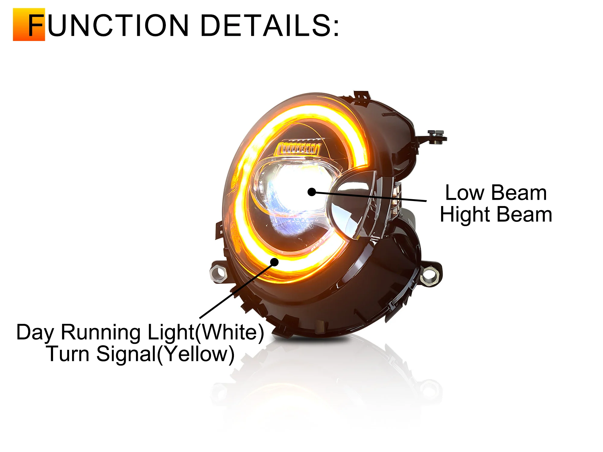 Sequential LED Headlights For 2007-2013 Mini Cooper R56 R57 R58 R59 - Image 12
