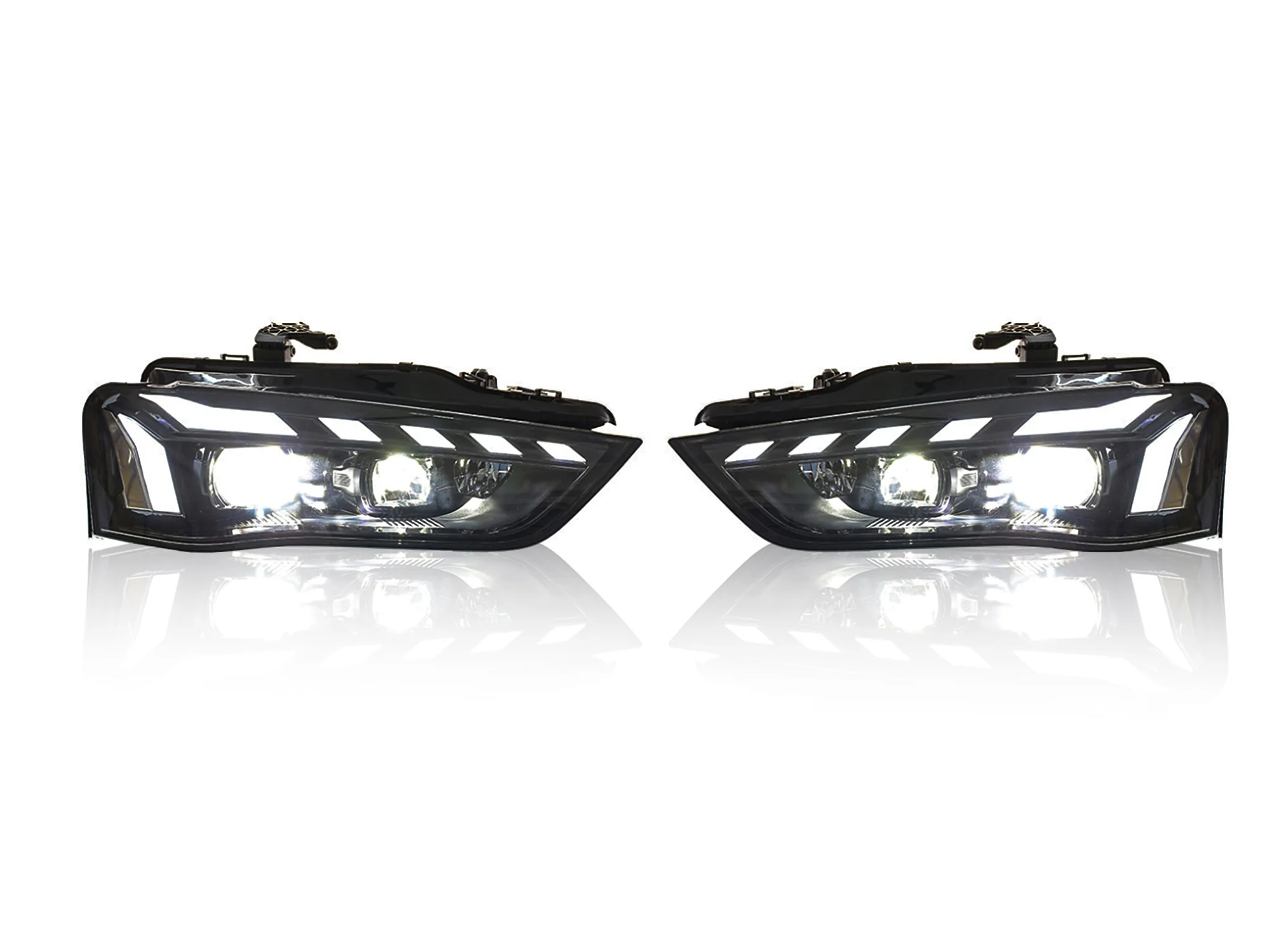 Pair Sequential LED Headlights Turn Signal for 2013-2016 Audi A4 S4 B8.5 - Image 5