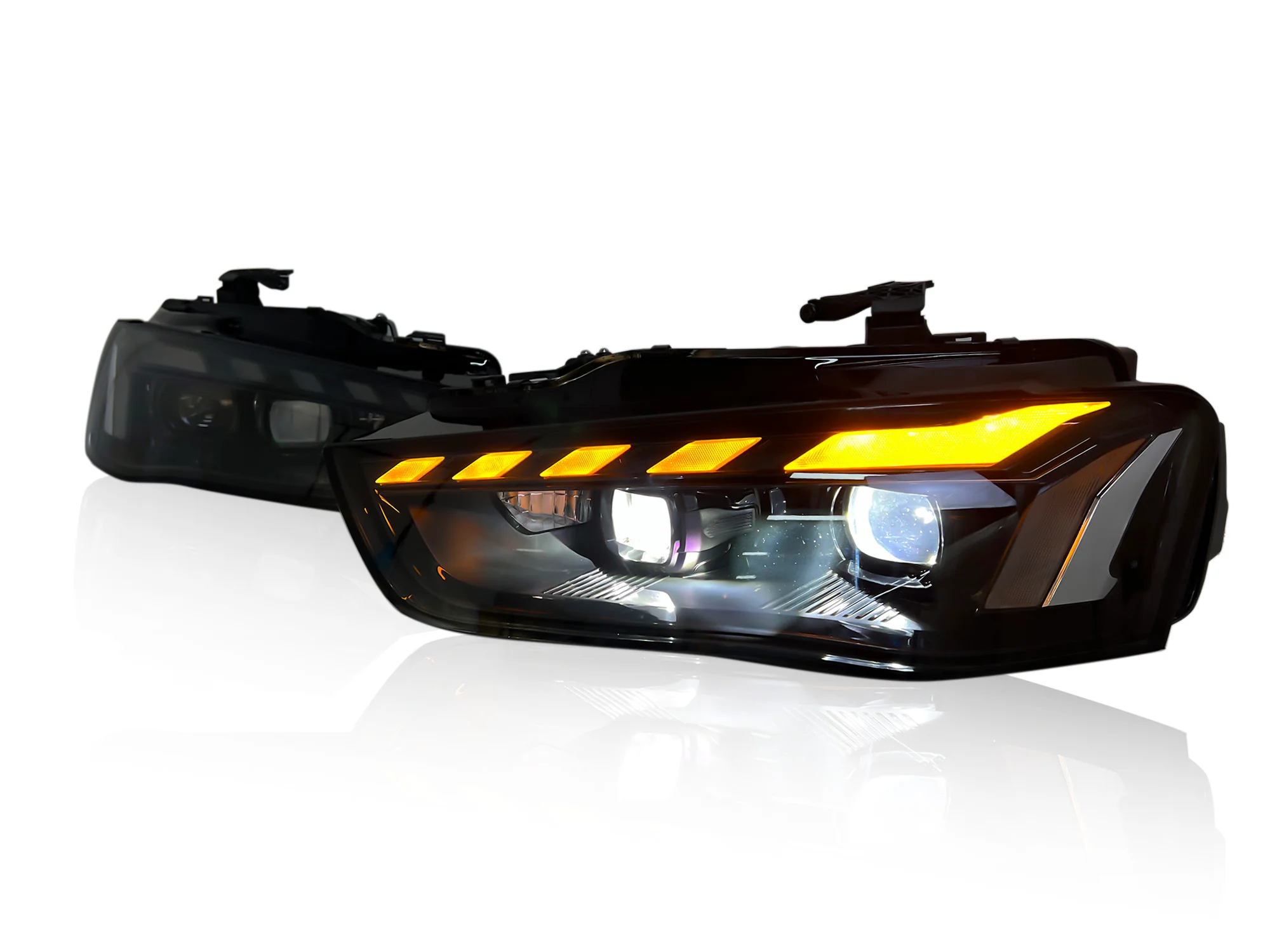 Pair Sequential LED Headlights Turn Signal for 2013-2016 Audi A4 S4 B8.5 - Image 6