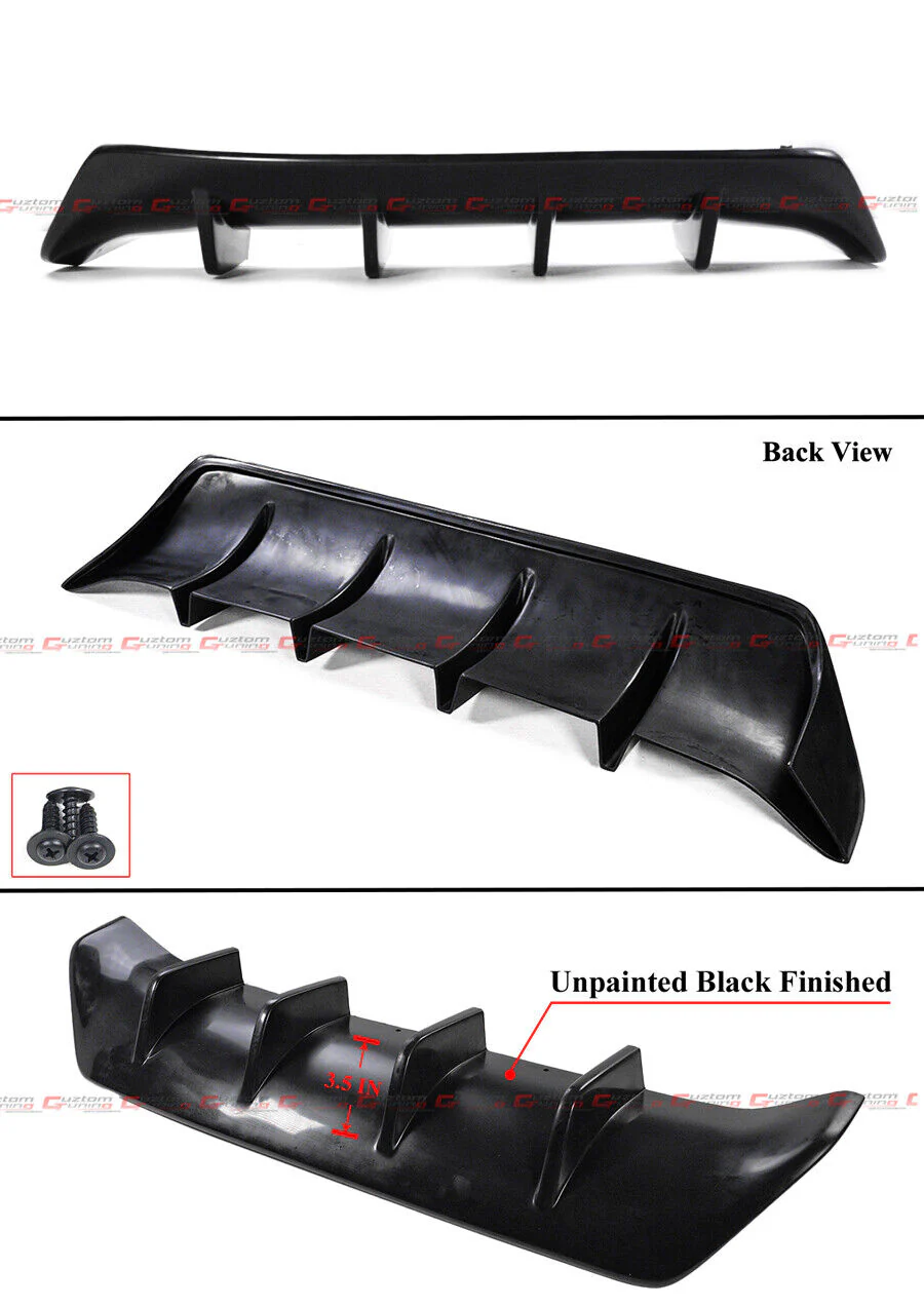 Shark Fin Rear Bumper Diffuser For 2017-2020 Lexus IS300 IS350 F Sport - Image 4