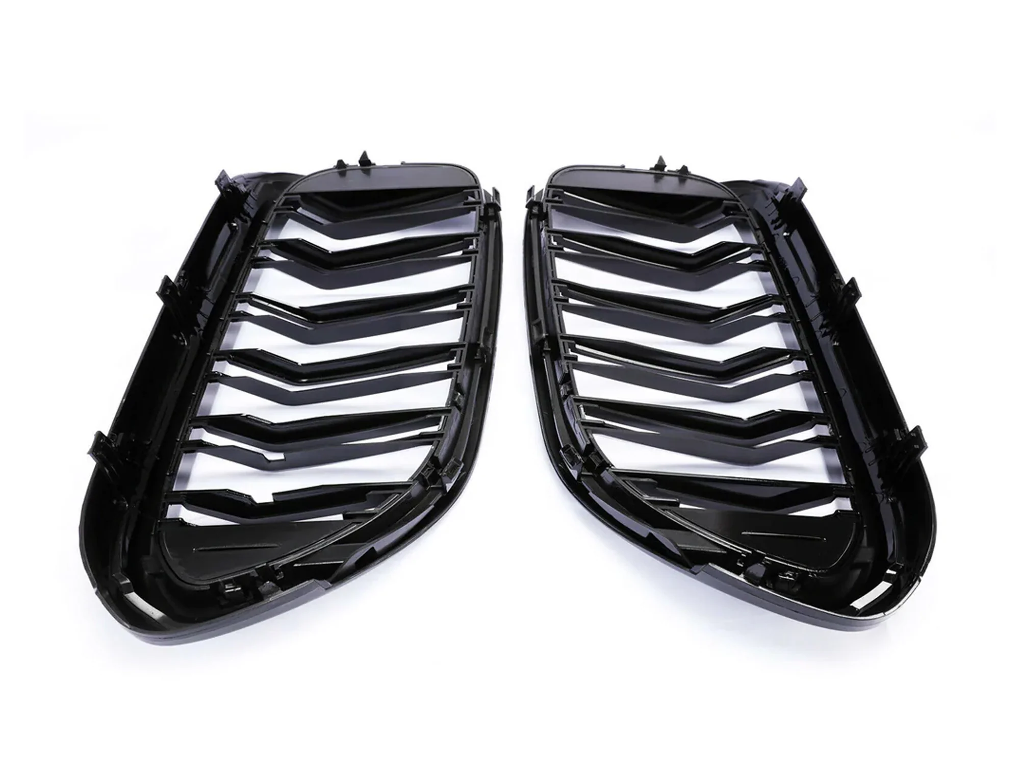 Gloss Black Fit BMW 5 Series G30 G31 530i 540i 2017-2020 Front Kidney Grille Dual Slats - Image 12