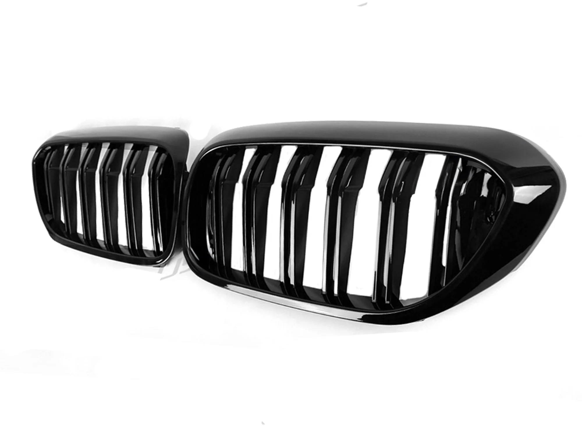Gloss Black Fit BMW 5 Series G30 G31 530i 540i 2017-2020 Front Kidney Grille Dual Slats - Image 6