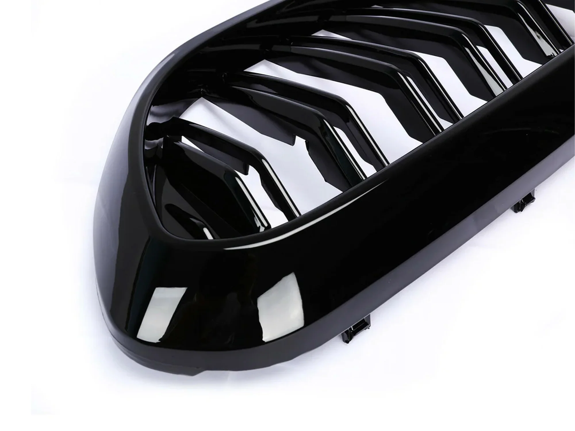Gloss Black Fit BMW 5 Series G30 G31 530i 540i 2017-2020 Front Kidney Grille Dual Slats - Image 8