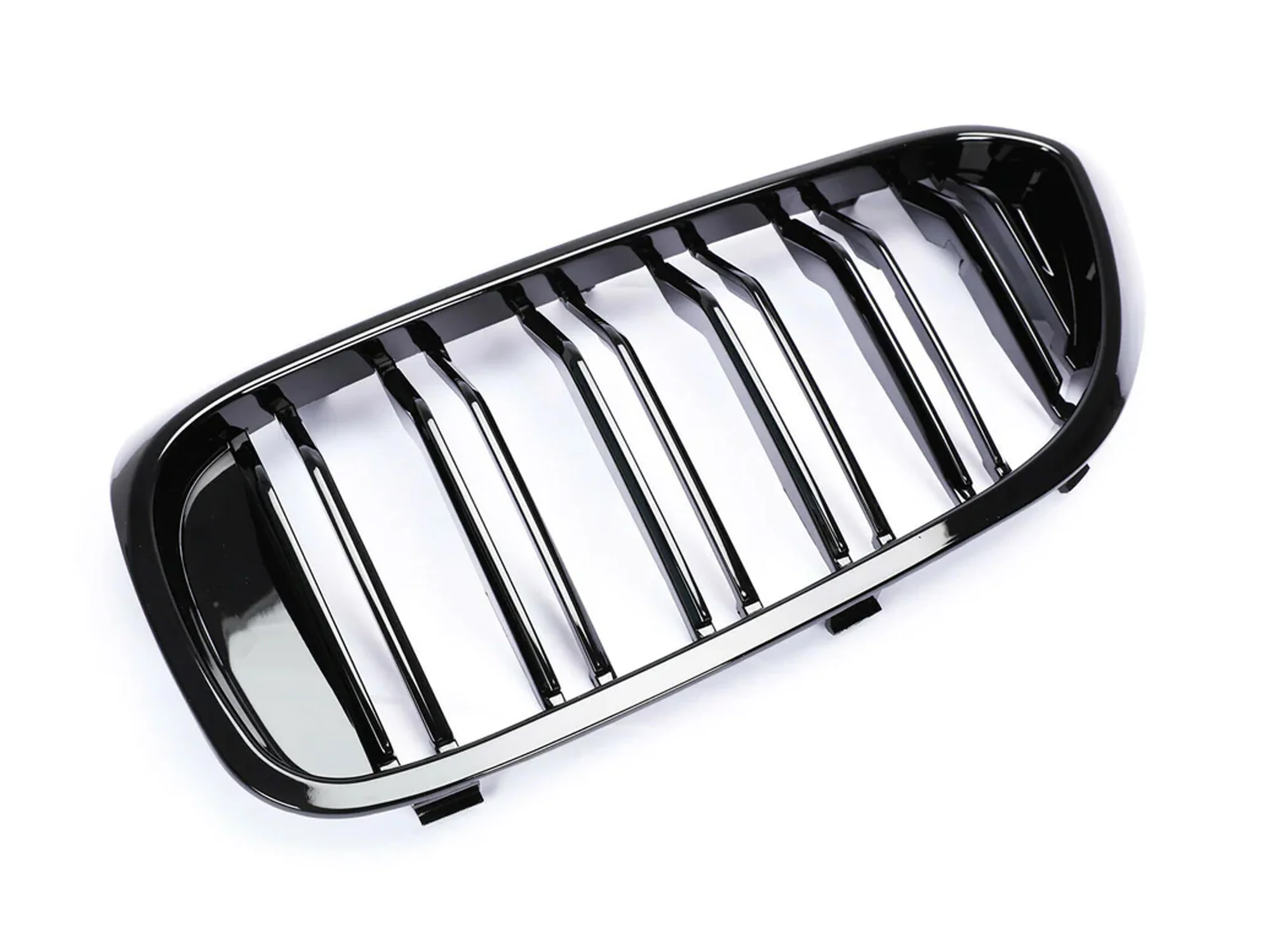 Gloss Black Fit BMW 5 Series G30 G31 530i 540i 2017-2020 Front Kidney Grille Dual Slats - Image 9