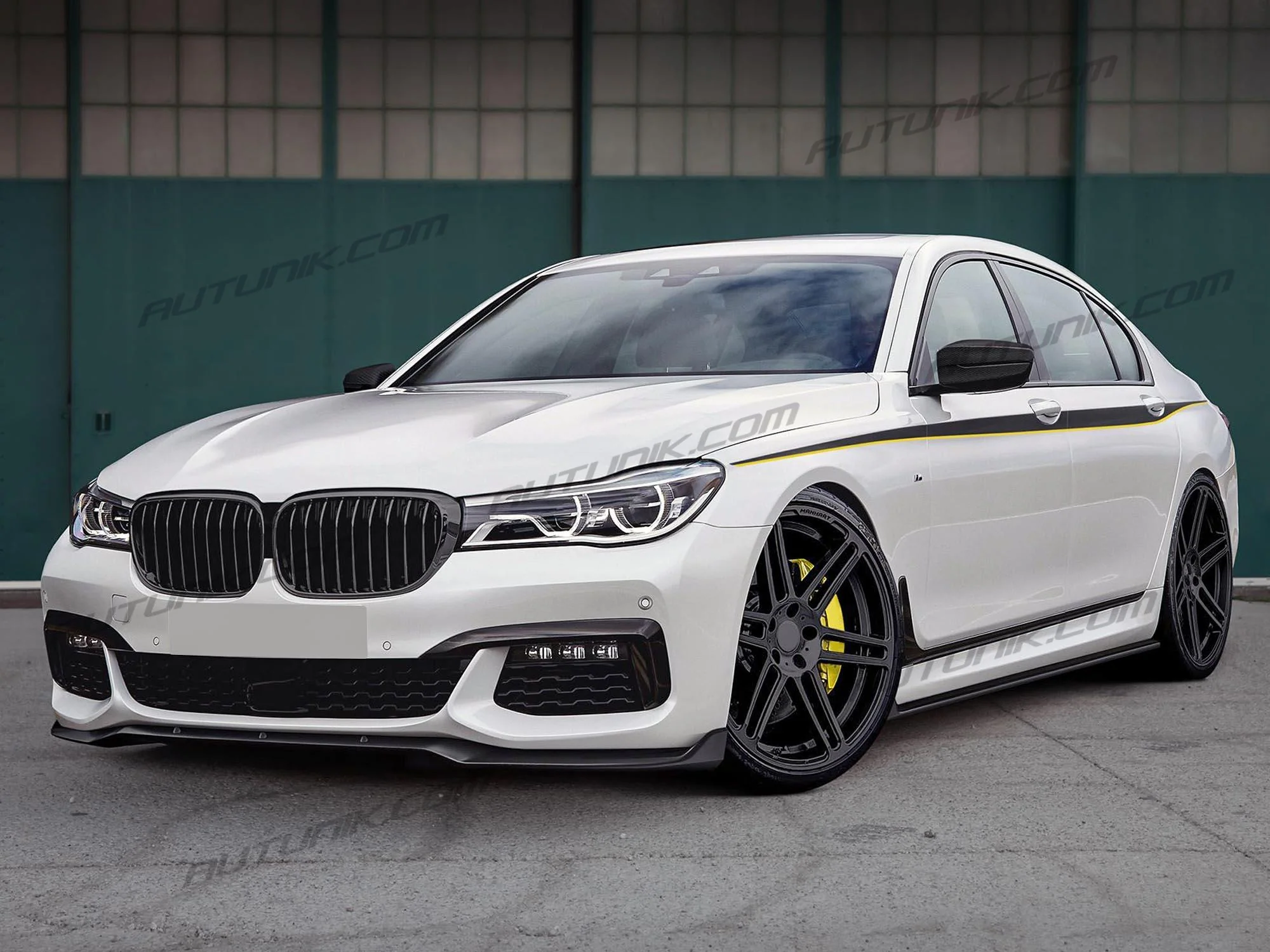 Gloss Black Front Kidney Grille For BMW 7-Series G11 G12 2016-2019 - Image 3