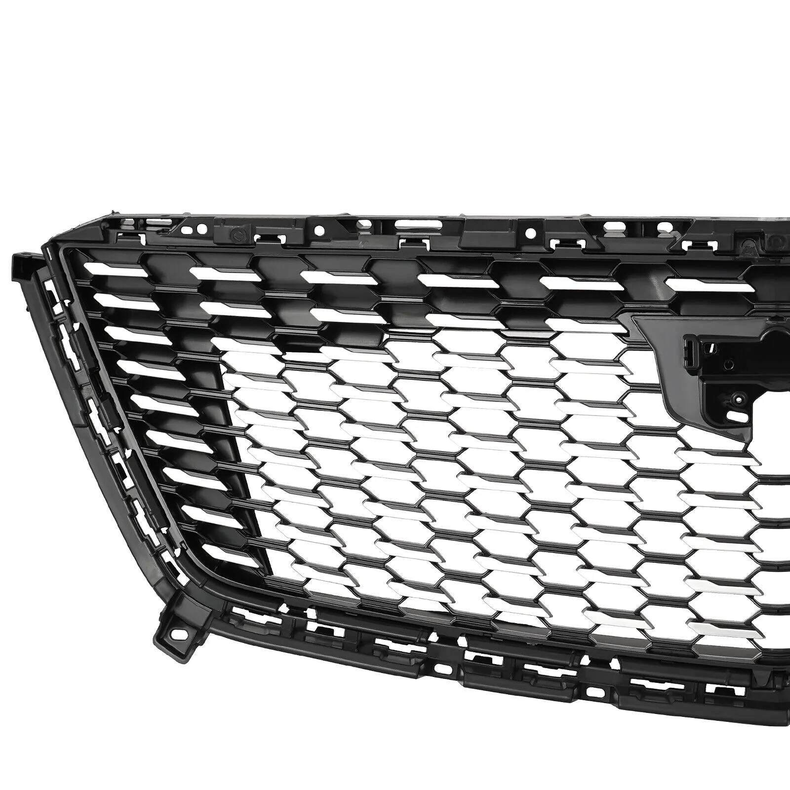 Silver Front Bumper Upper Grille Grill For Cadillac XT5 2016-2023 No Camera - Image 4