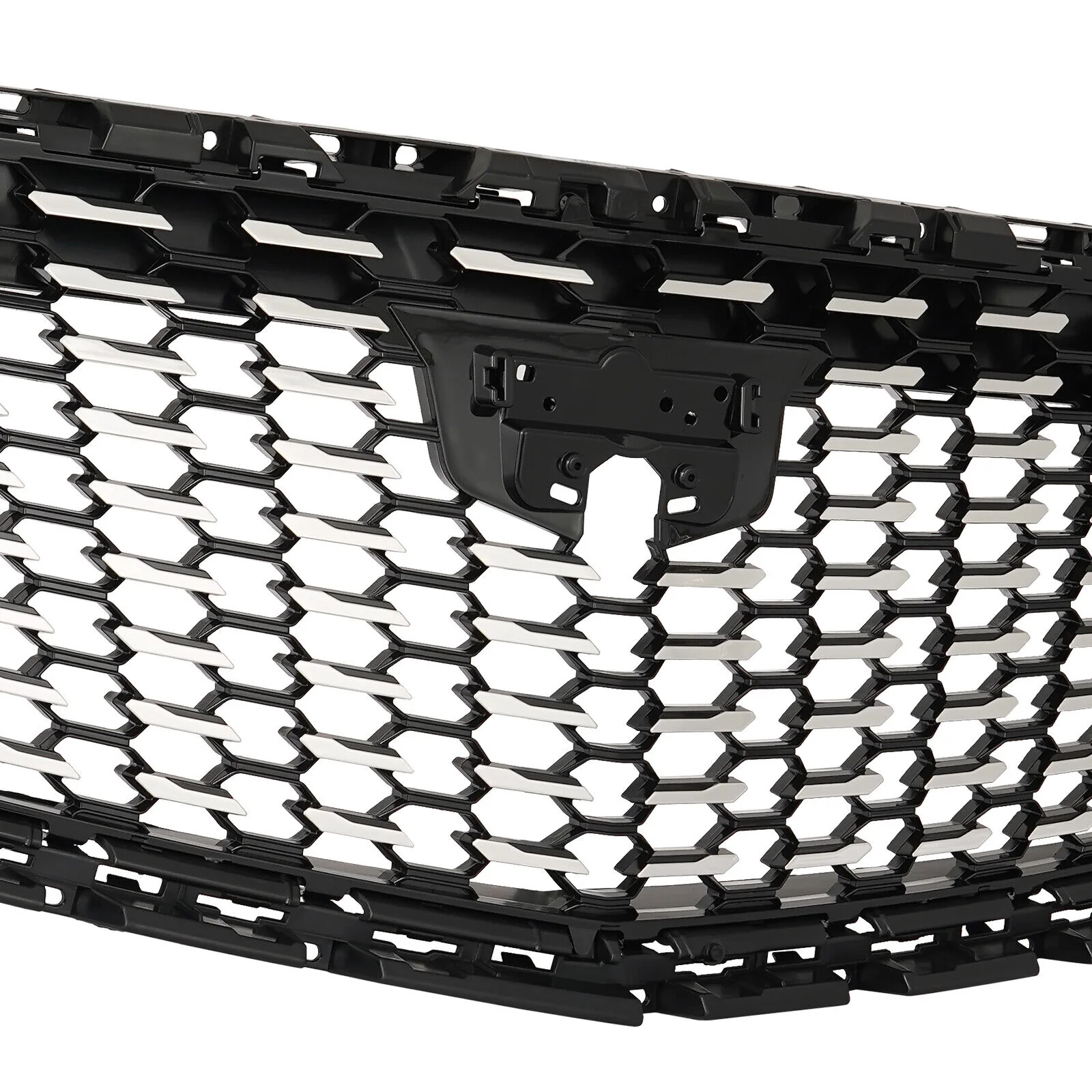 Silver Front Bumper Upper Grille Grill For Cadillac XT5 2016-2023 No Camera - Image 5