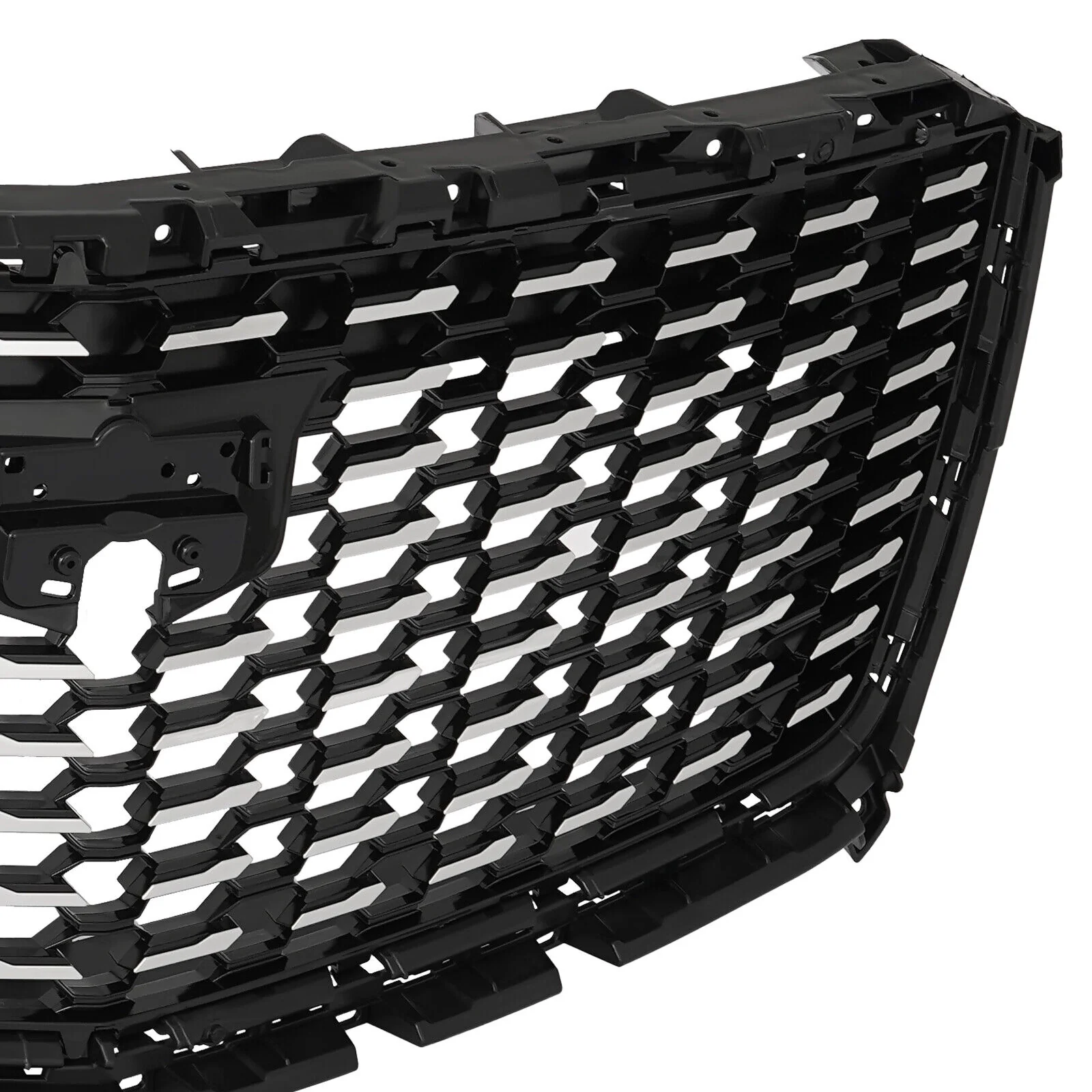 Silver Front Bumper Upper Grille Grill For Cadillac XT5 2016-2023 No Camera - Image 6