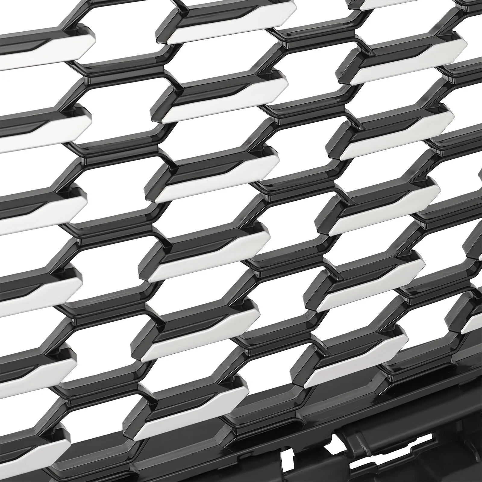 Silver Front Bumper Upper Grille Grill For Cadillac XT5 2016-2023 No Camera - Image 7