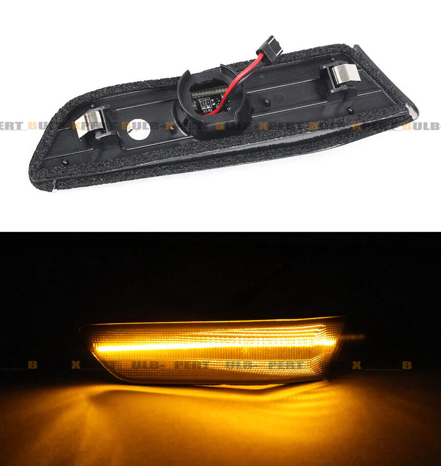 Smoke Lens LED Side Marker Lamps Fender Lights For 2003-2007 Infiniti G35 Coupe - Image 3